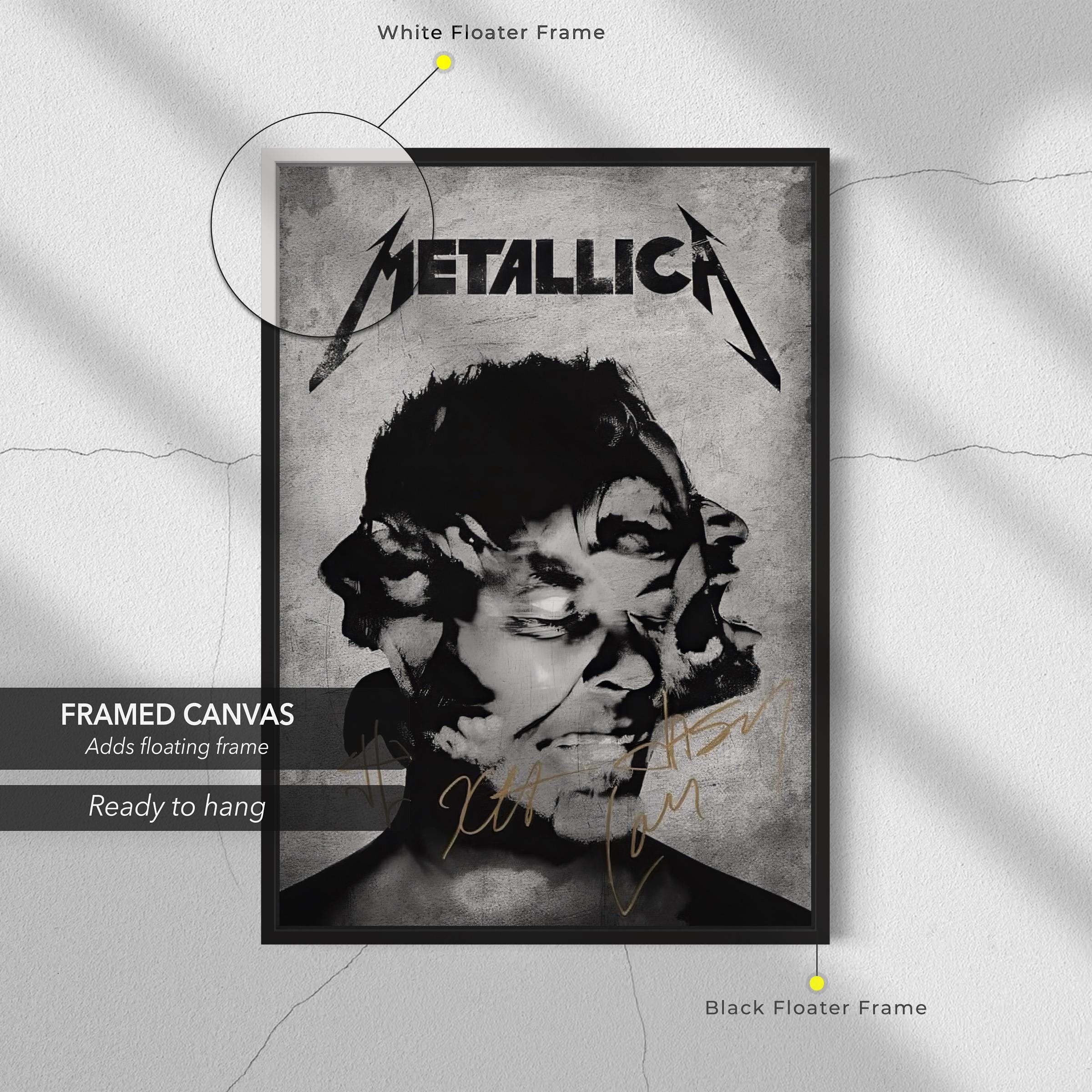 Metallica Band | Signed Limited Edition Iconic Rock Music Canvas Art | Poster Print