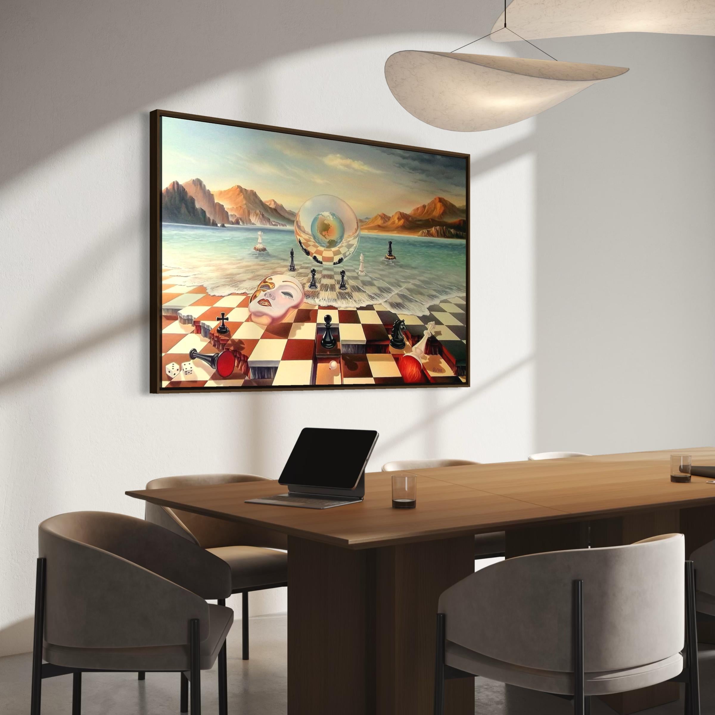 Salvador Dali Chess Poster Print | Surrealism Canvas Wall Art