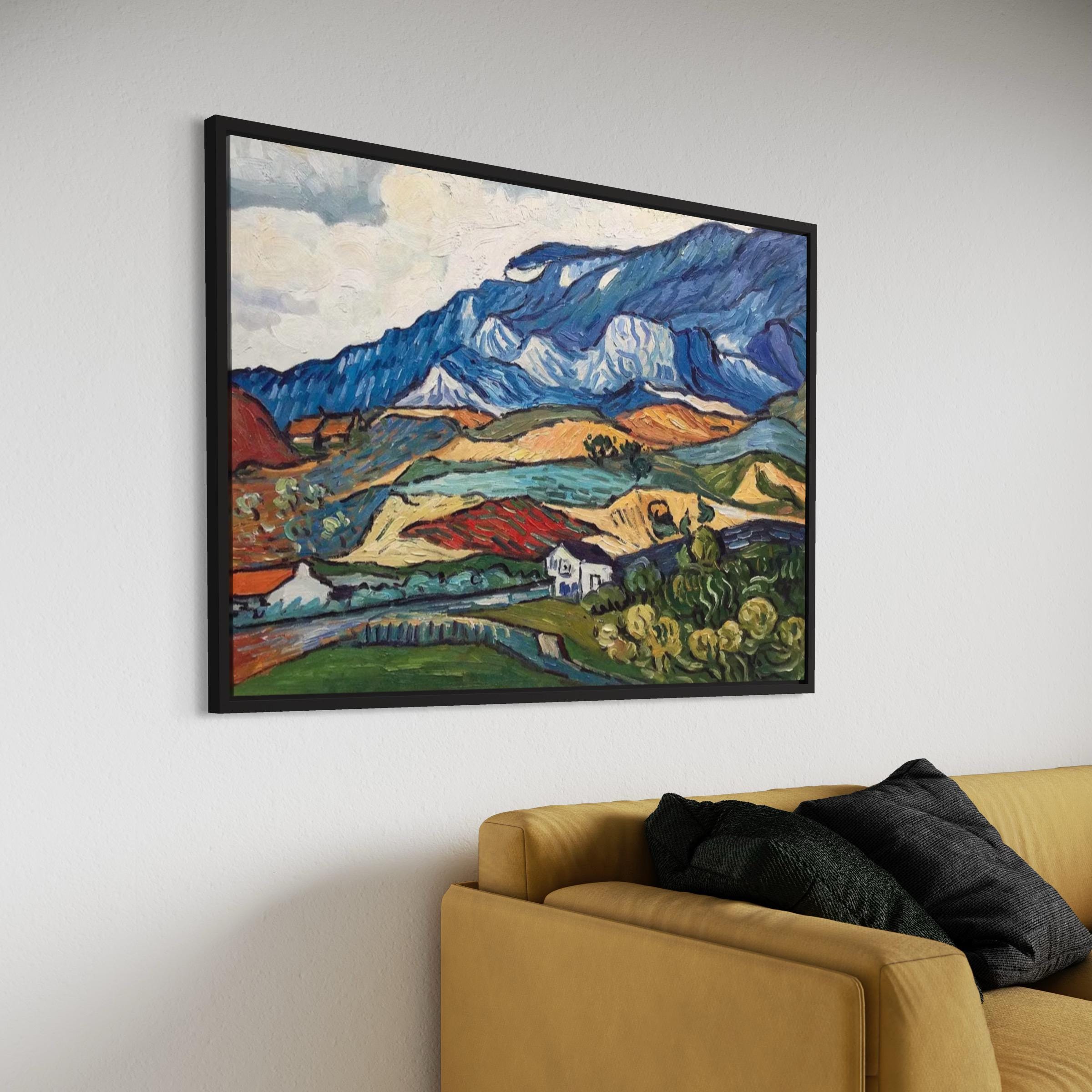 Van Gogh Mountains at Saint-Remy Canvas Art | Poster Print