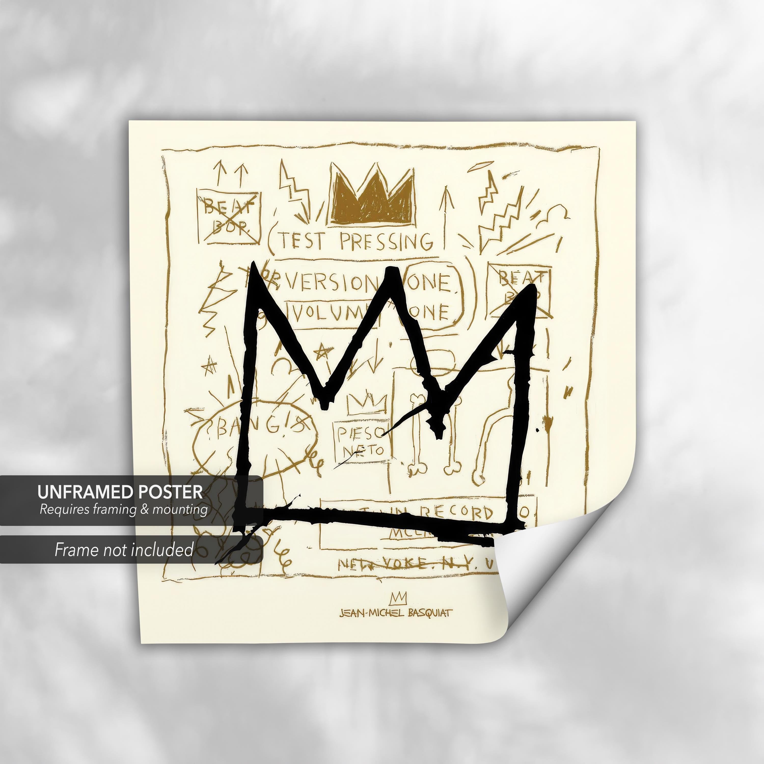 Jean-Michel Basquiat Crown | Iconic Canvas Art | Poster Print