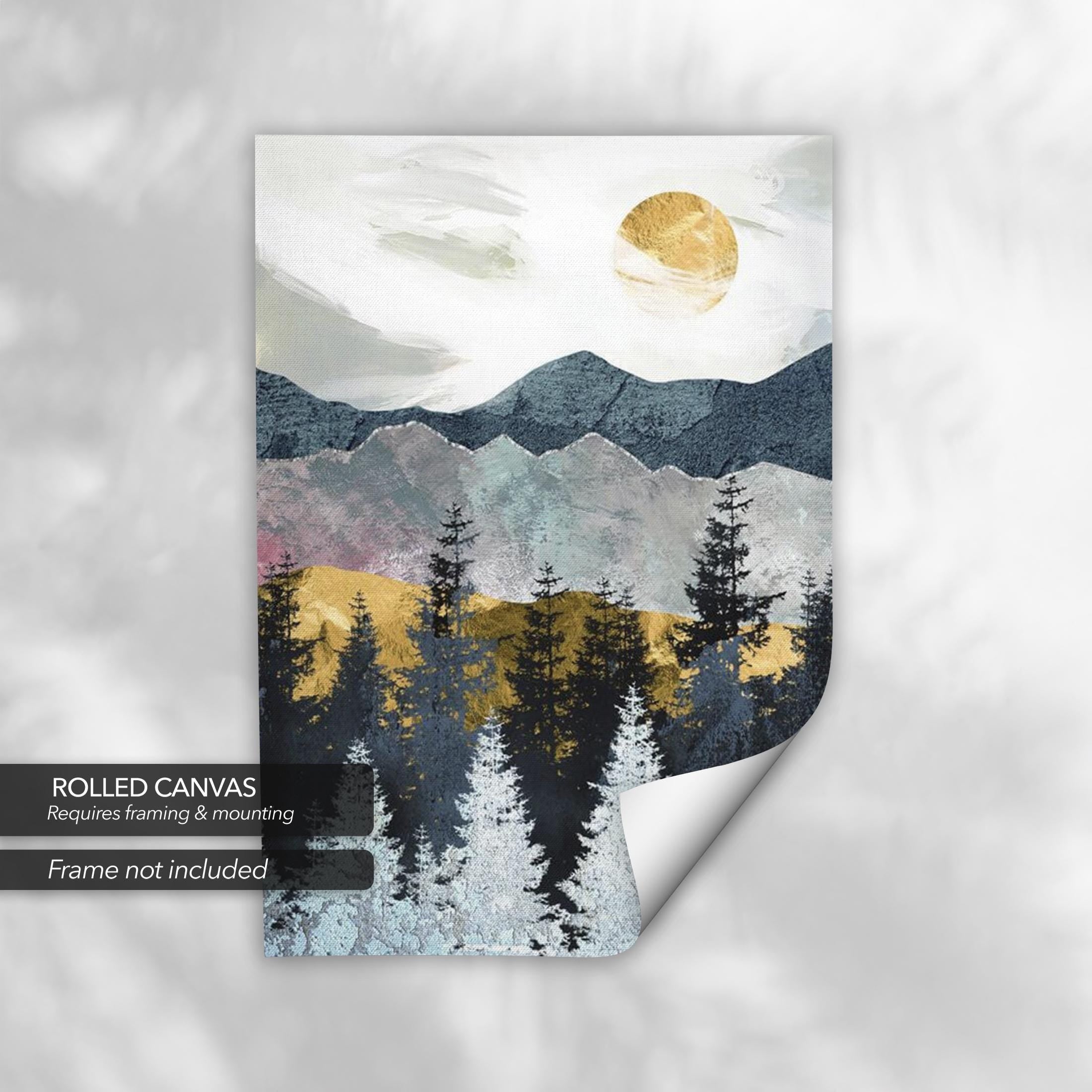 Abstract Forest Set of 3 Modern Landscape Poster Prints | Canvas Wall Art