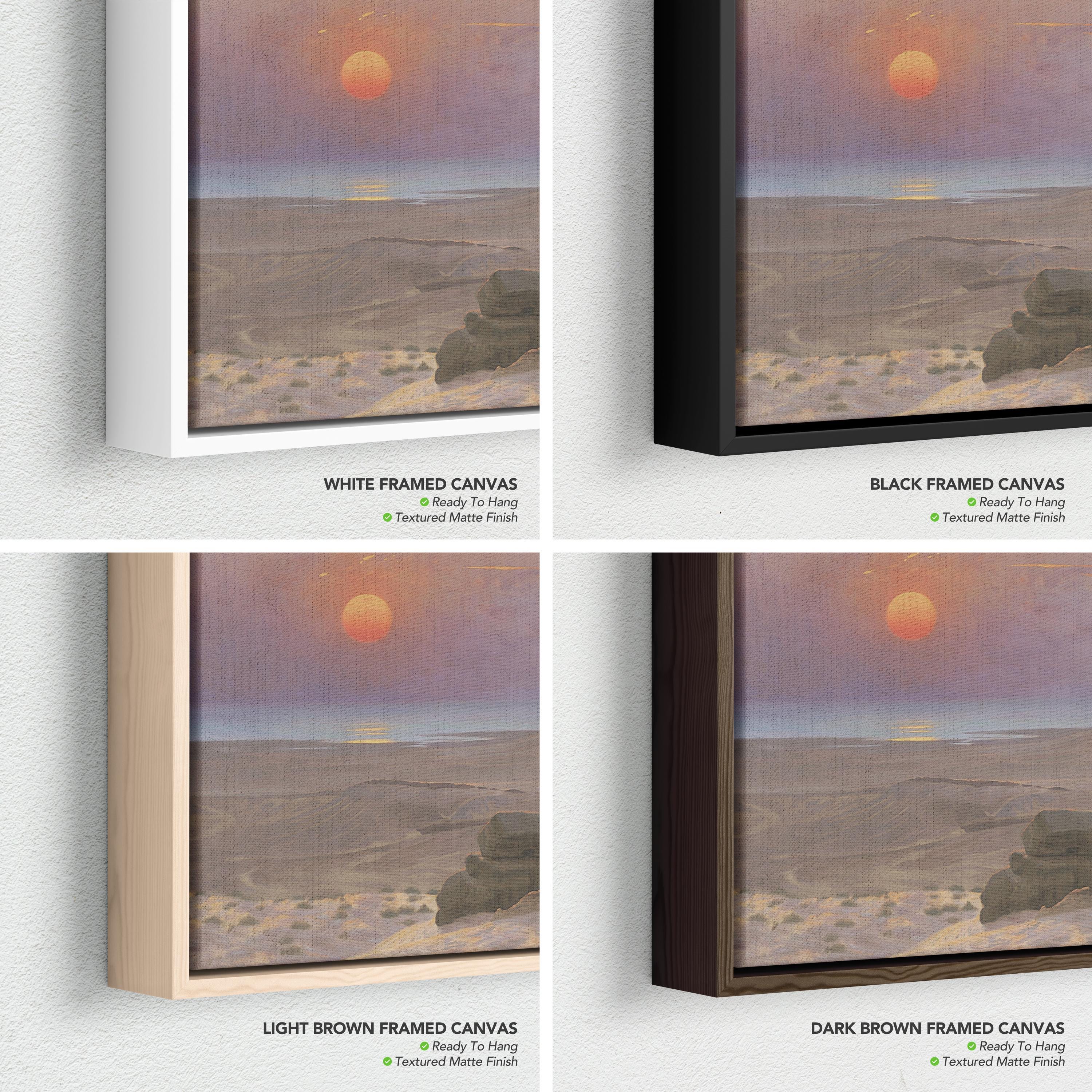 The Two Majesties by Jean-Leon Gerome | Lion Sunset Desert Canvas Art | Poster Print