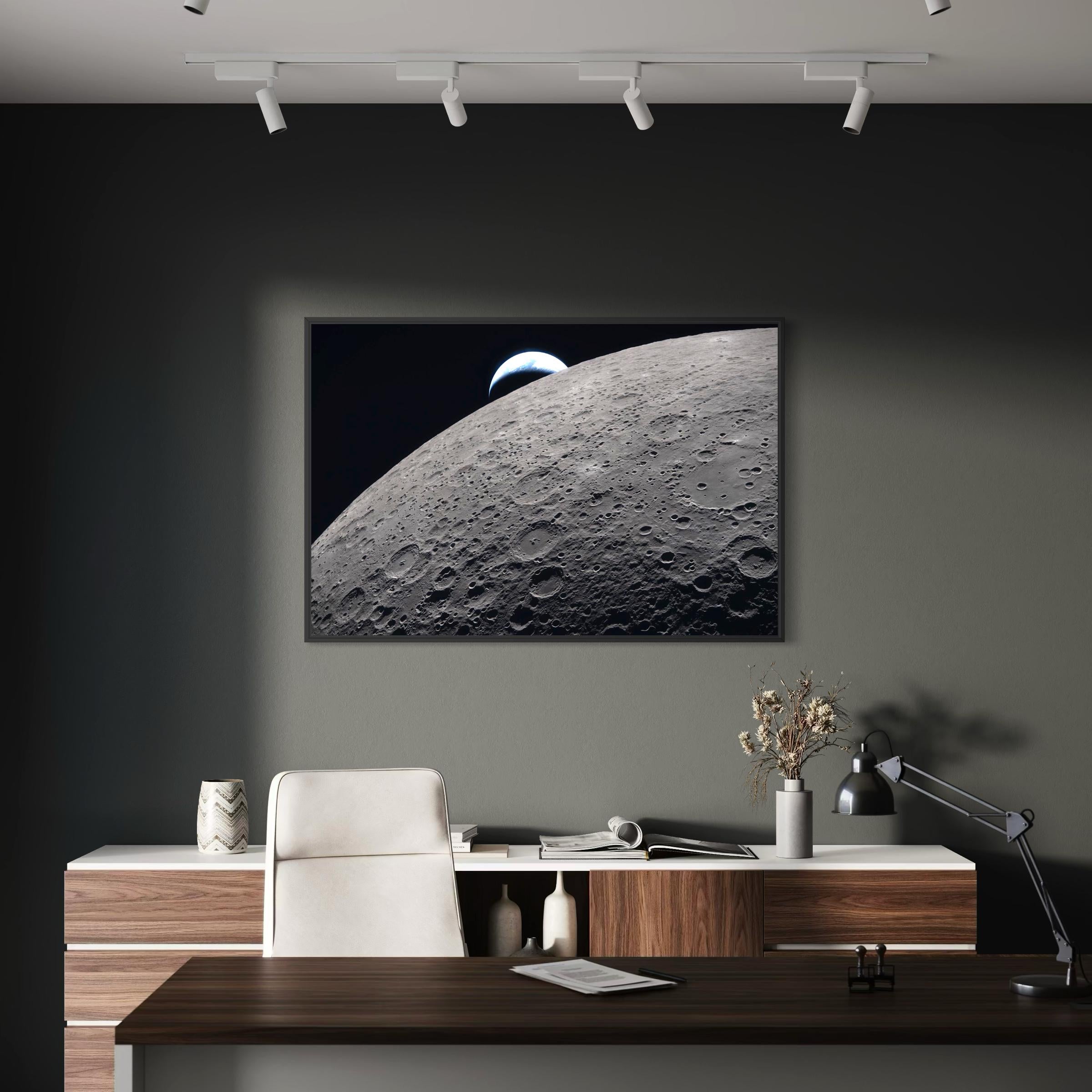 Artemis 2 Moon Mission | NASA Earthset Space Poster Print | Earthrise Artemis II Photo Canvas
