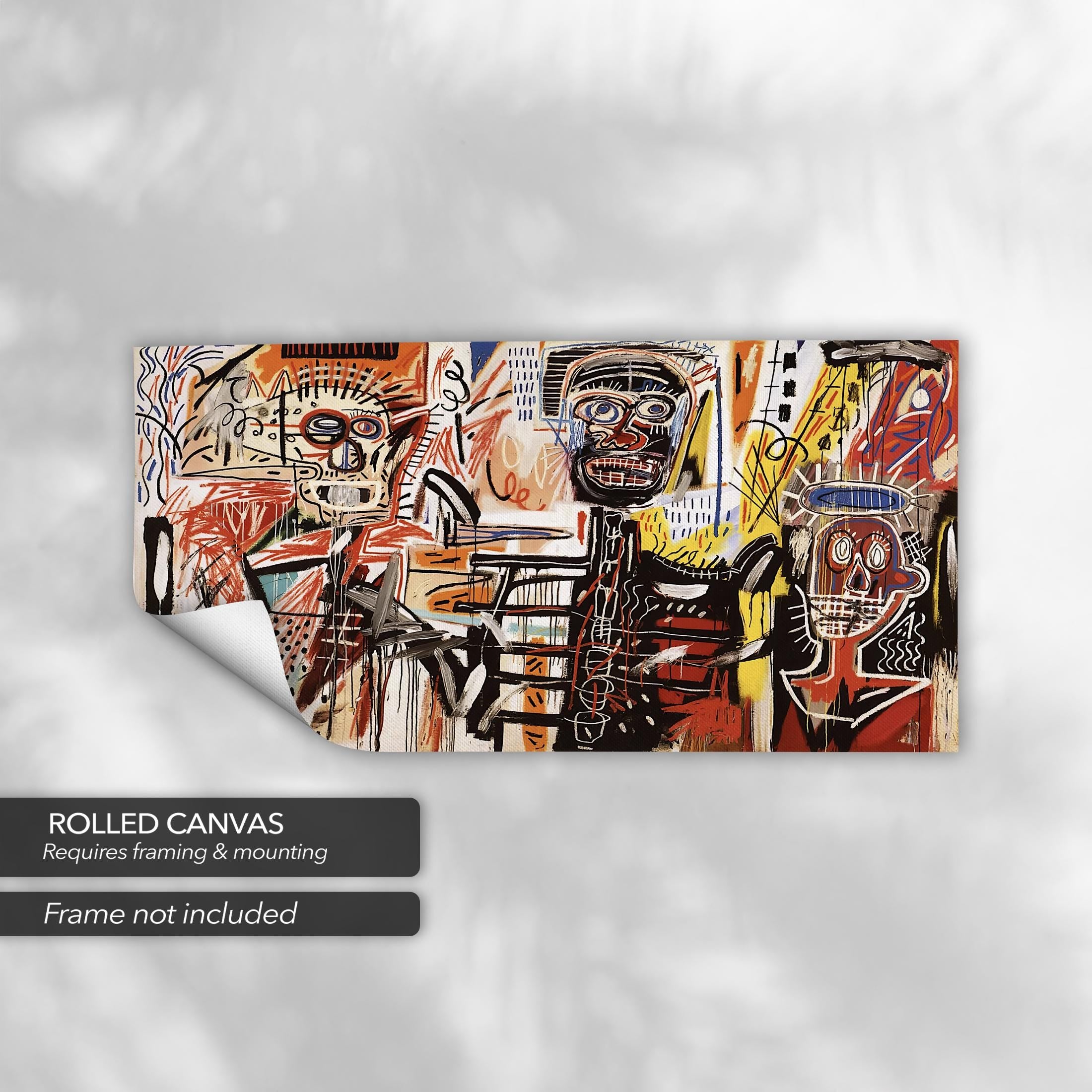Jean-Michel Basquiat Philistines 1982 | Abstract Canvas Art | Poster Print