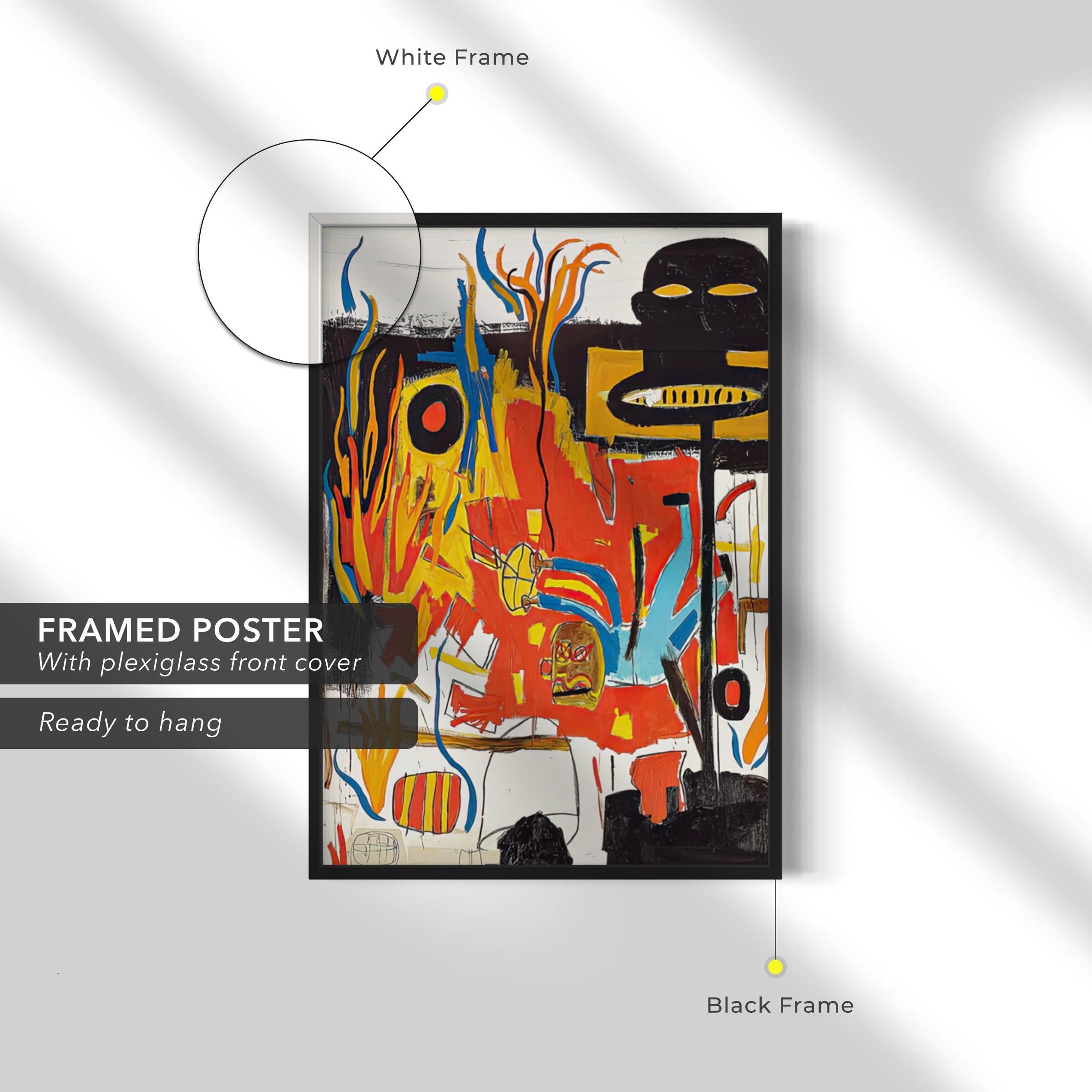 Jean-Michel Basquiat Rubber 1985 | Abstract Canvas Art | Poster Print