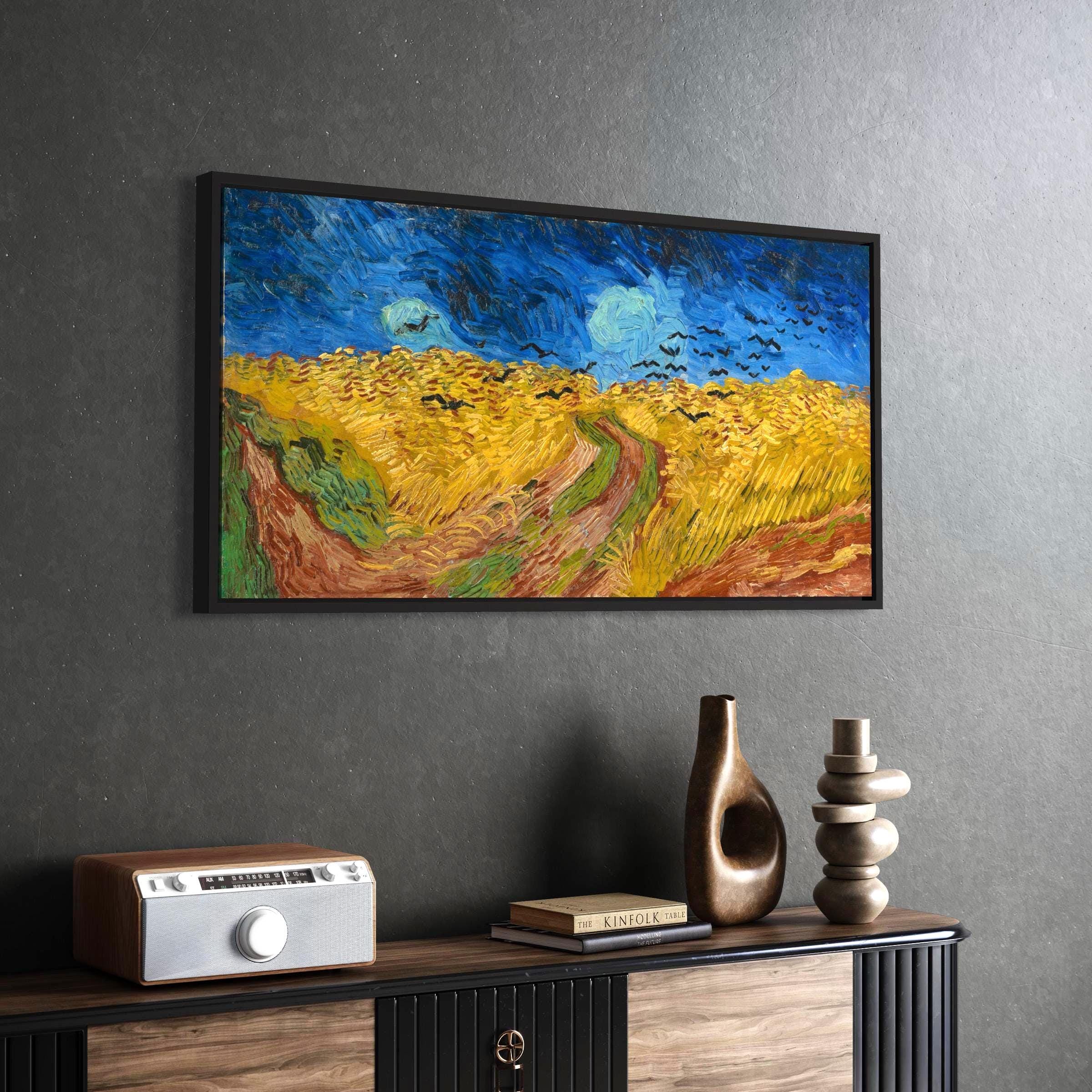 Wheatfield with Crows Canvas Art | Van Gogh Landscape Print, Dramatic Wall Decor