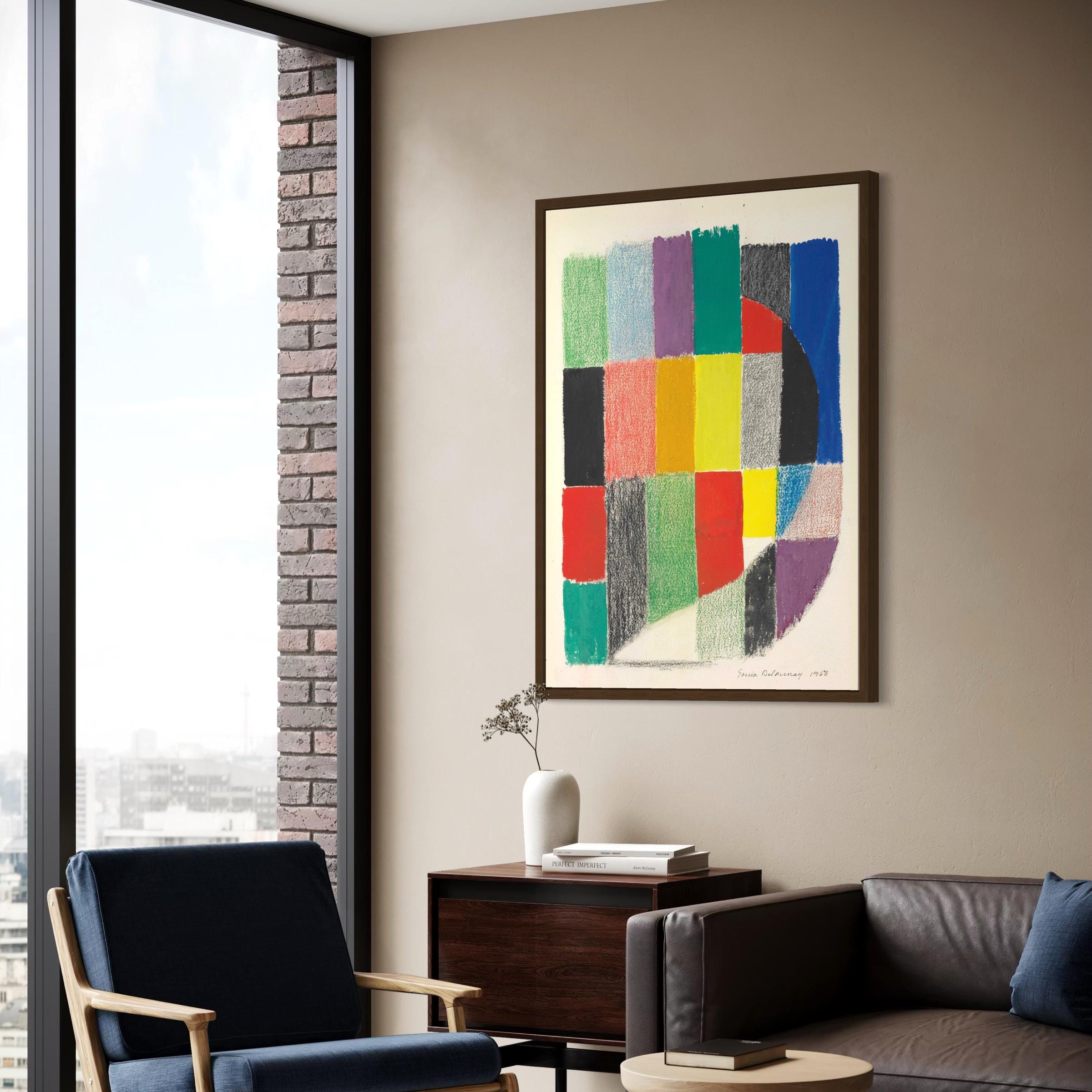 Sonia Delaunay Rythme couleur no. 1562 Abstract Modern Canvas Art | Poster Print