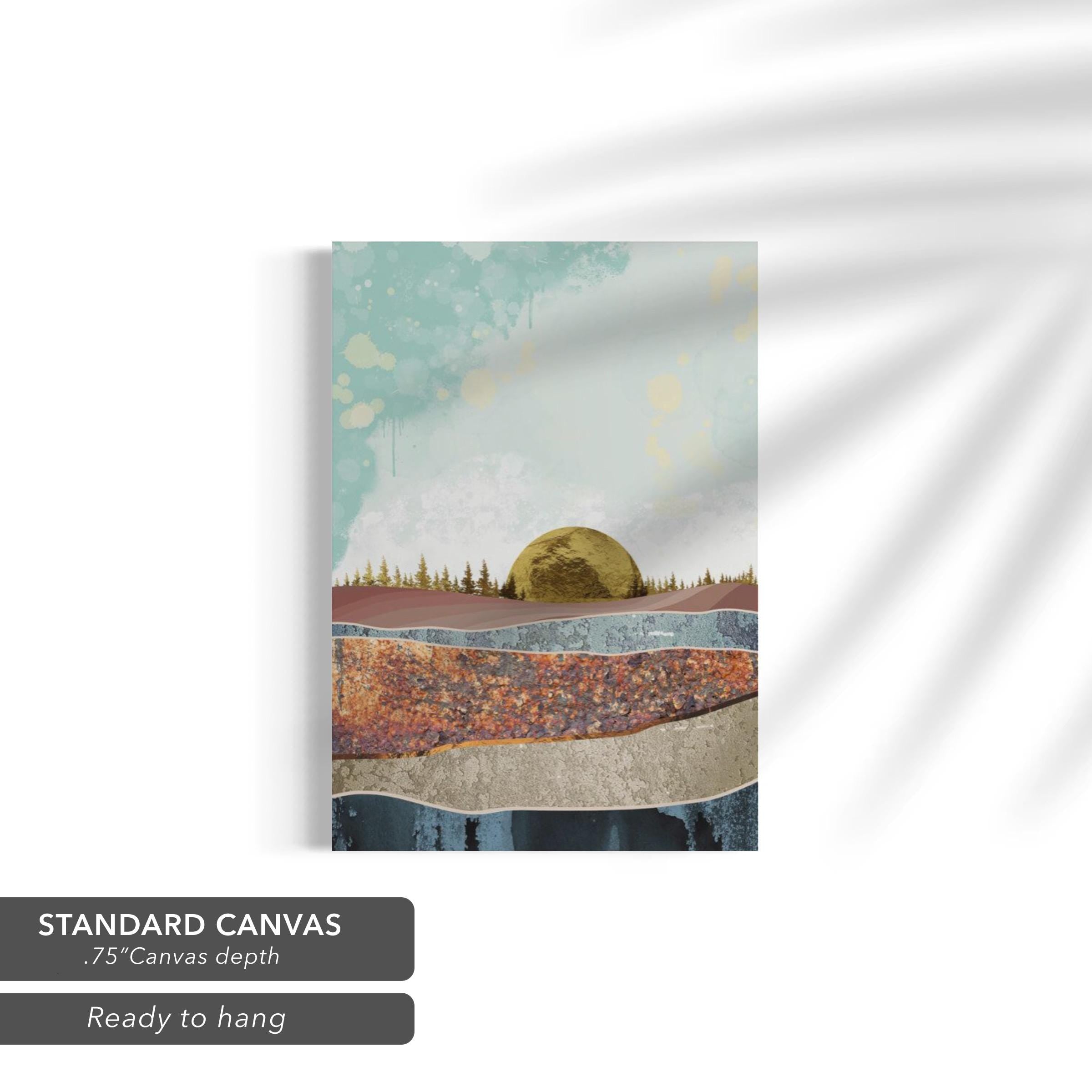 Abstract Forest Set of 3 Modern Landscape Poster Prints | Canvas Wall Art