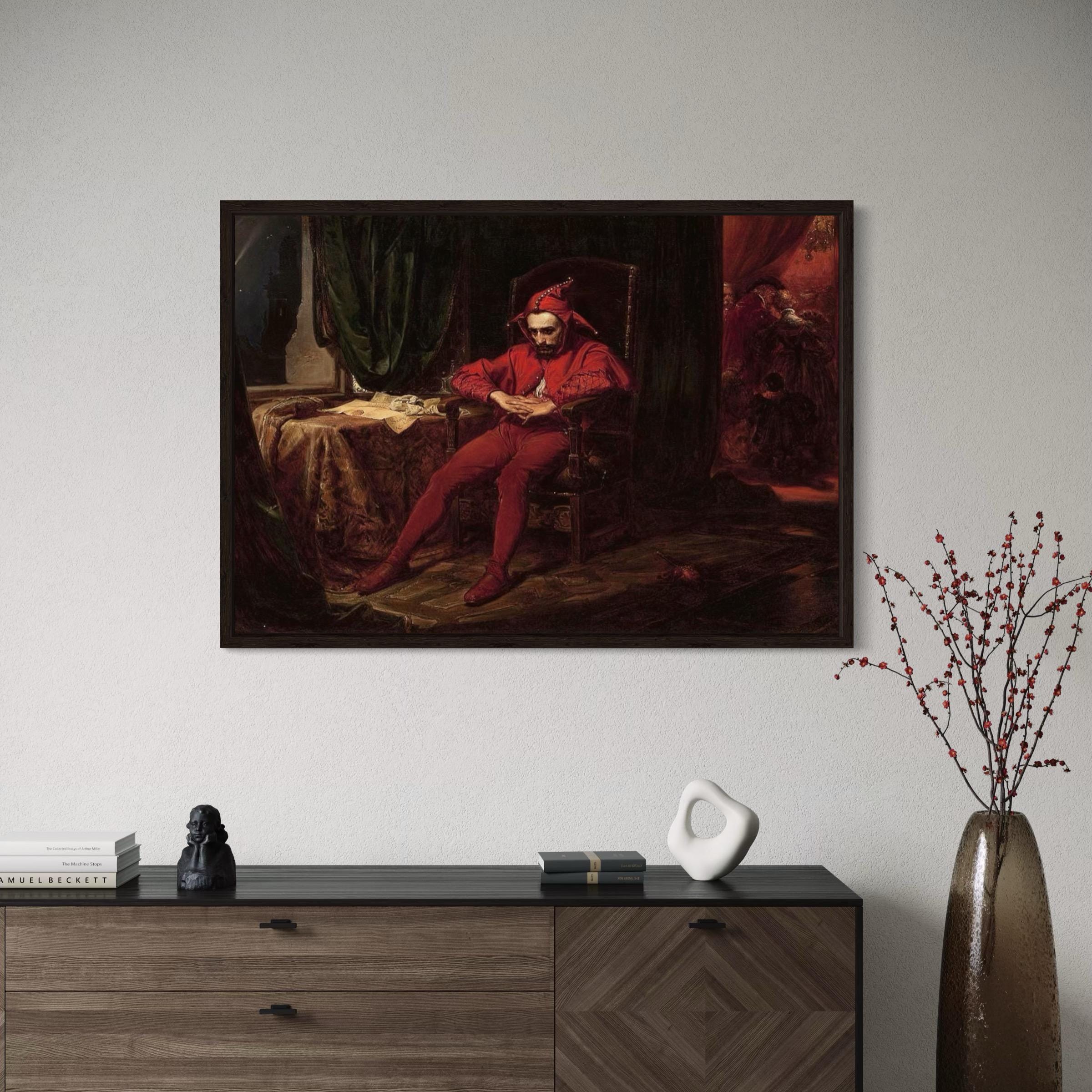 Sad Jester by Jan Matejko | Classic Clown | Vintage Old Master Canvas Art | Poster Print