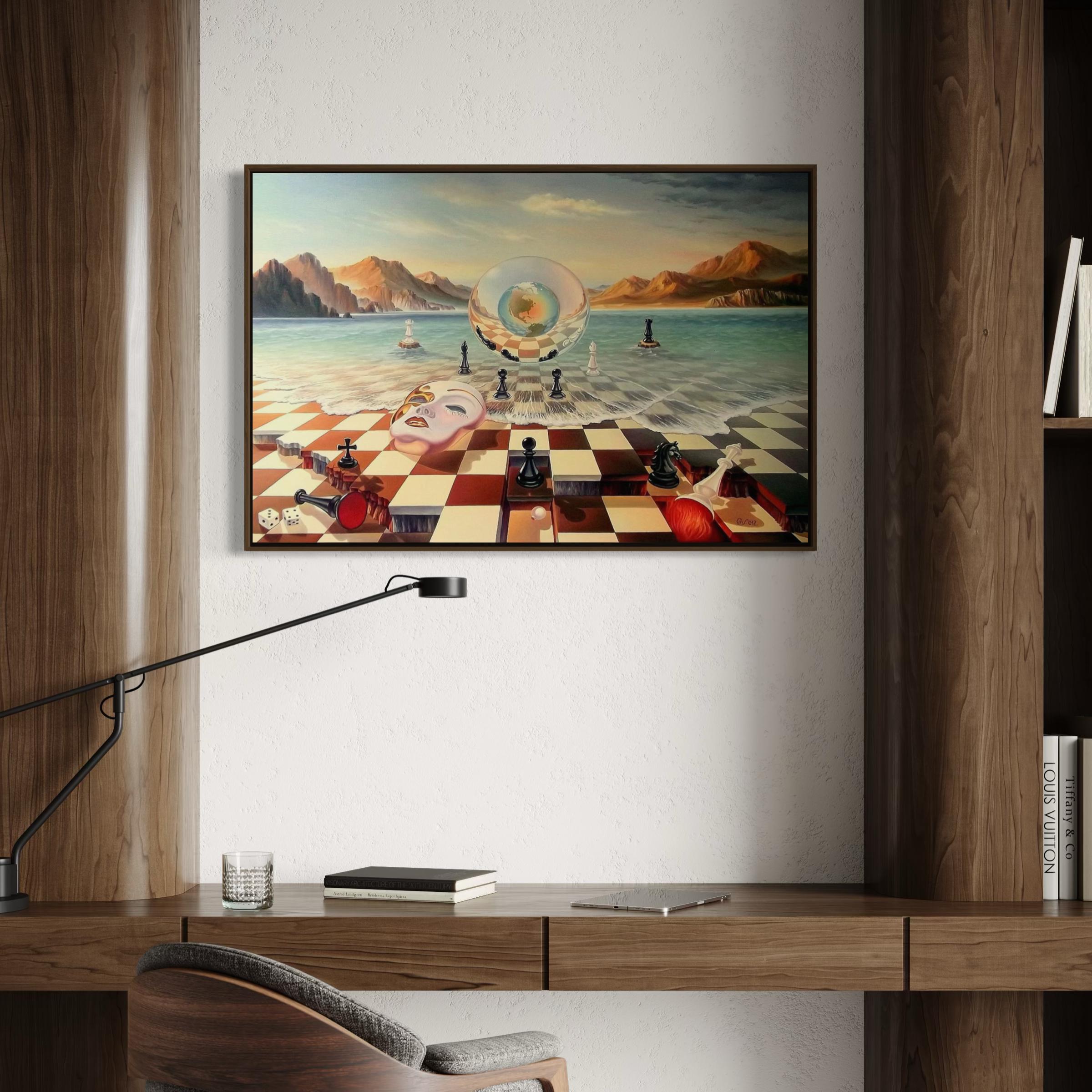 Salvador Dali Chess Poster Print | Surrealism Canvas Wall Art