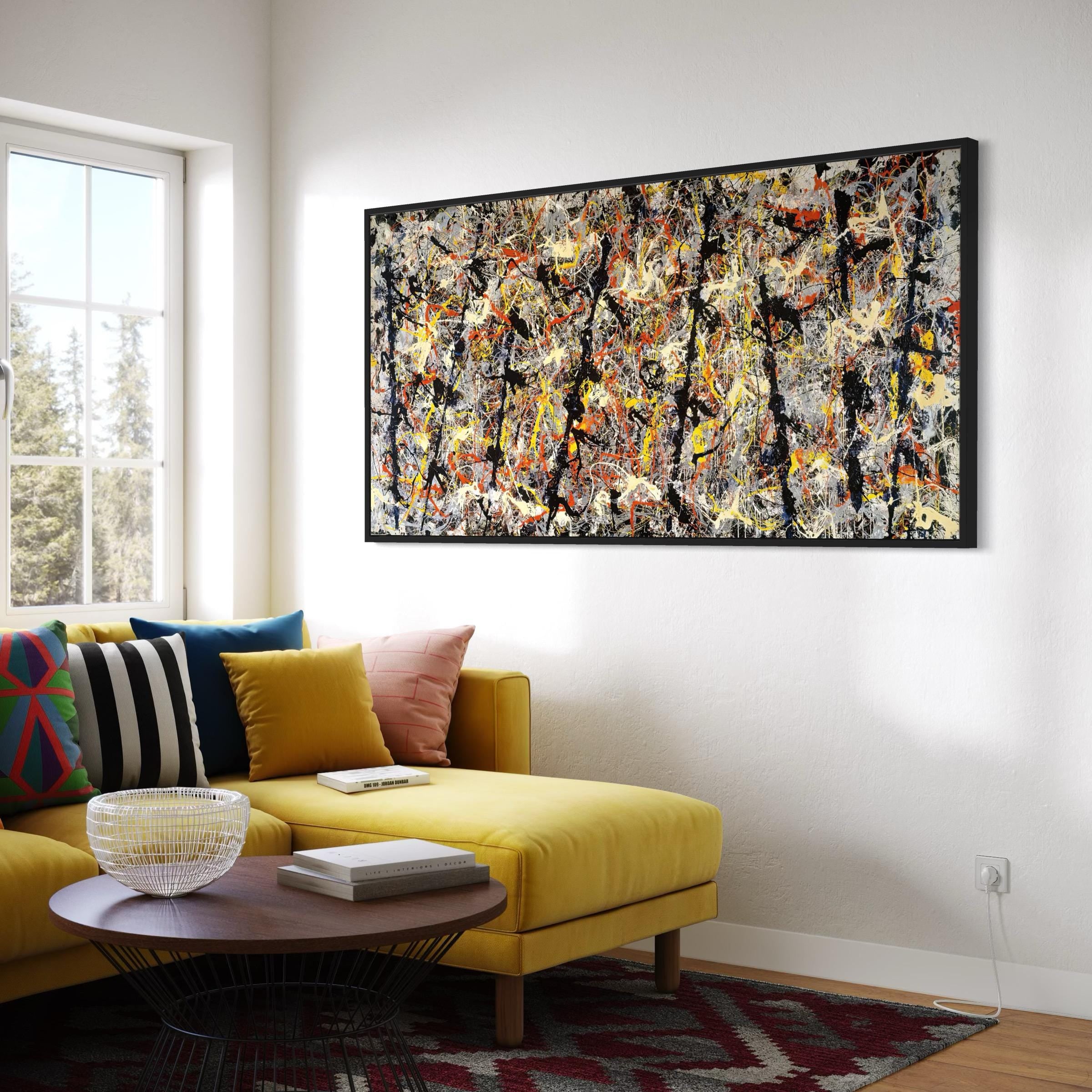 Blue Poles by Jackson Pollock Canvas Art | Poster Print | Number 11 Modern Art Decor