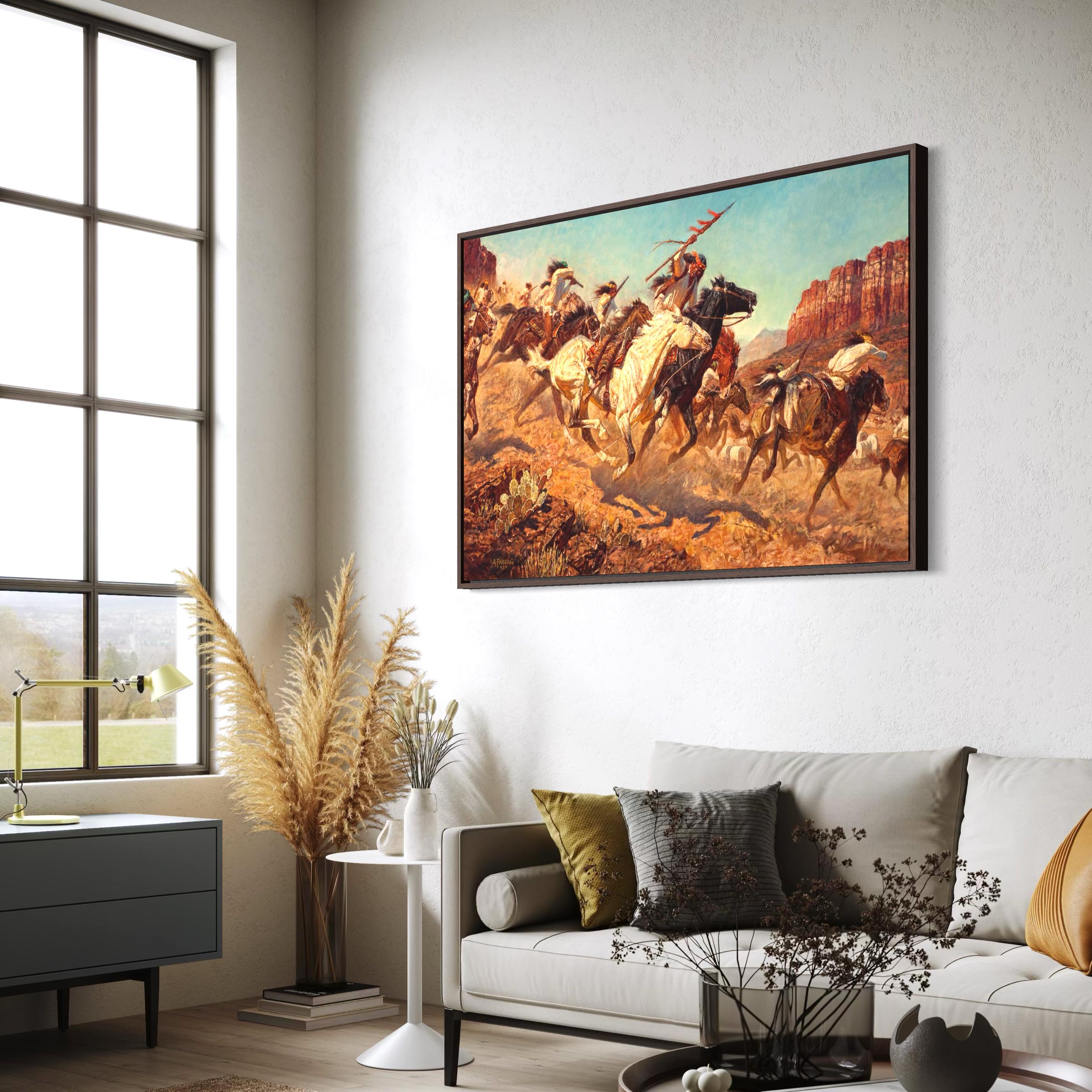 Arnold Friberg One Down Canvas Wall Art | Western Cowboy Poster Print | Vintage Americana Horse