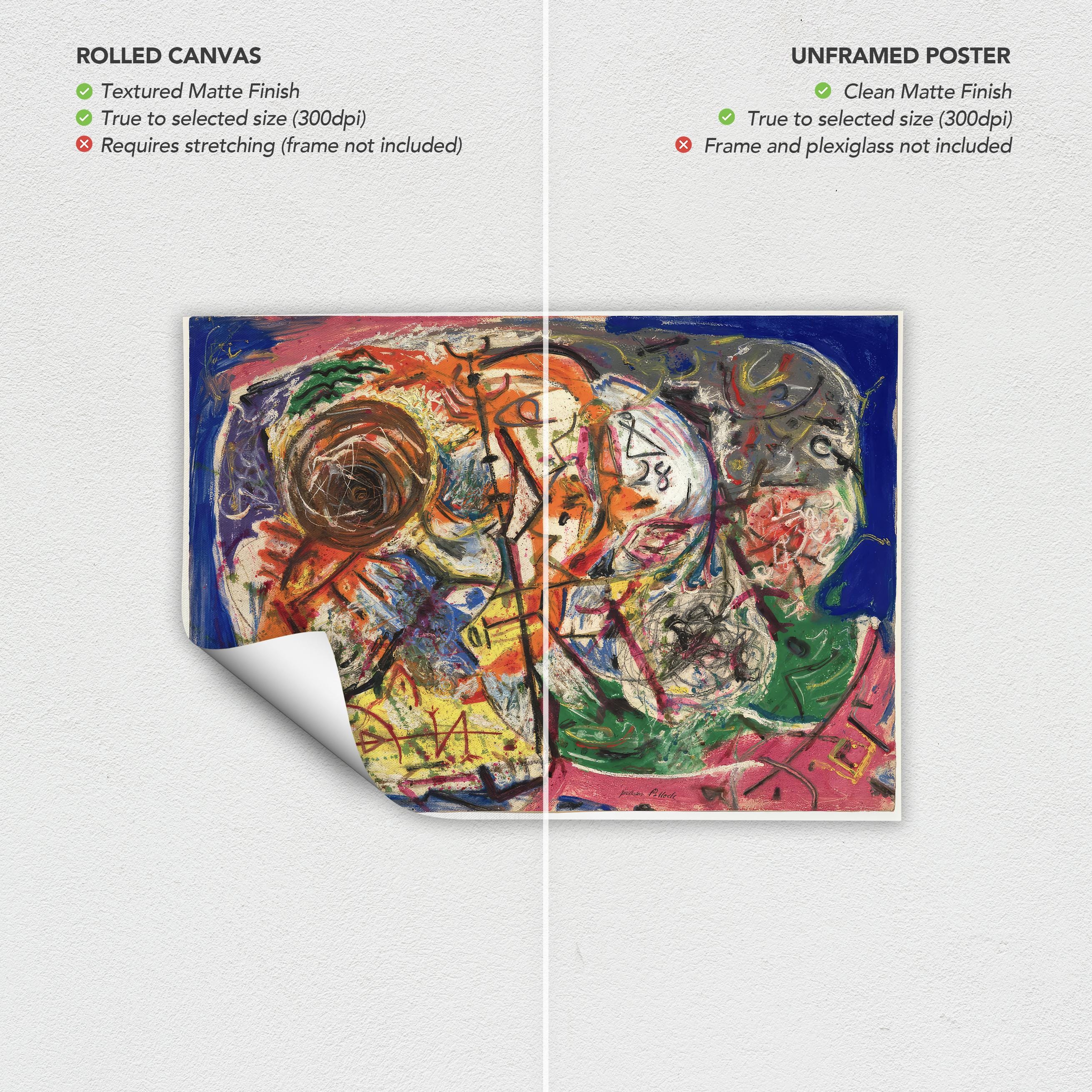 Jackson Pollock Untitled 1946 | Modern Canvas Art | Poster Print