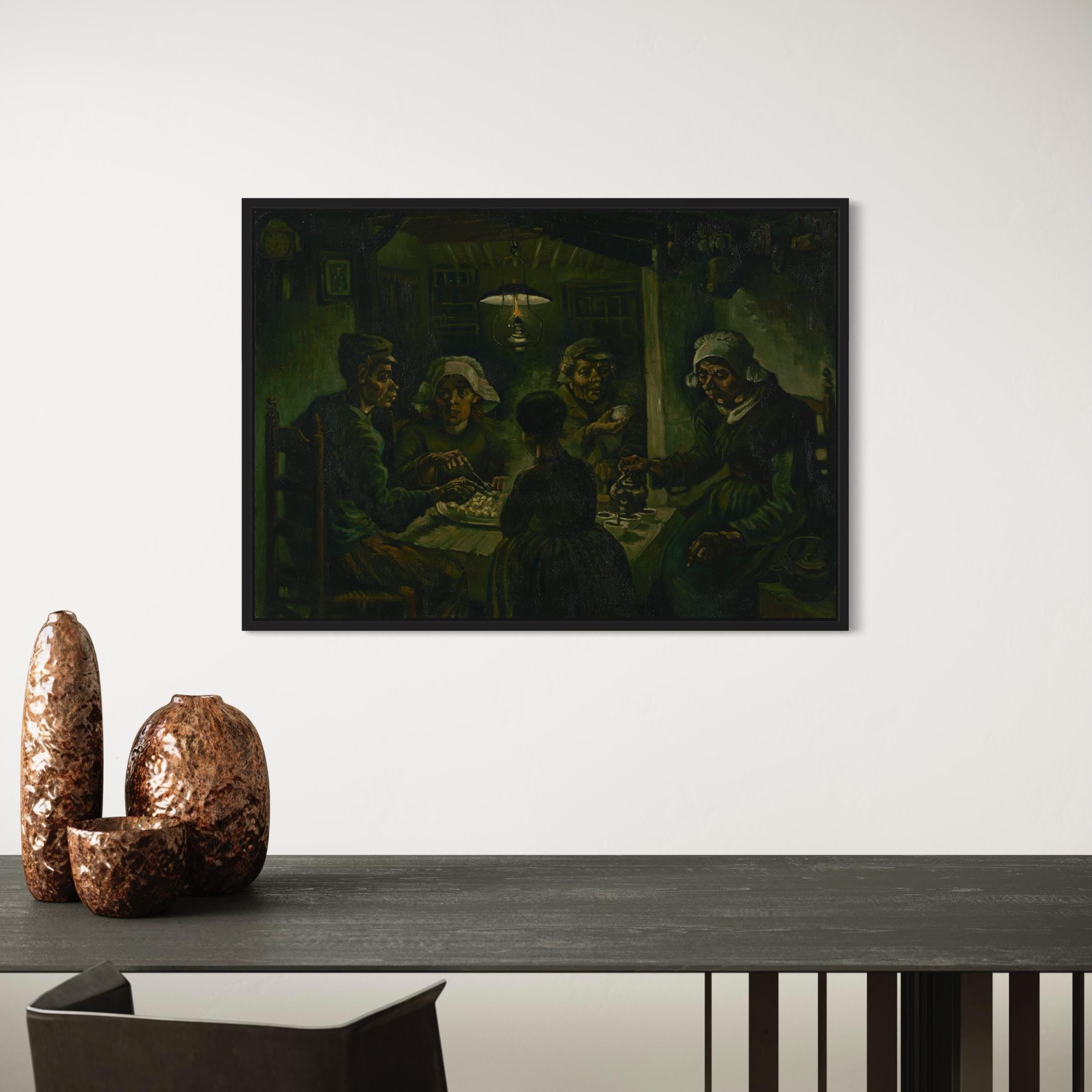 The Potato Eaters by Van Gogh | Vintage Dutch Rustic Old Master Canvas Art | Poster Print