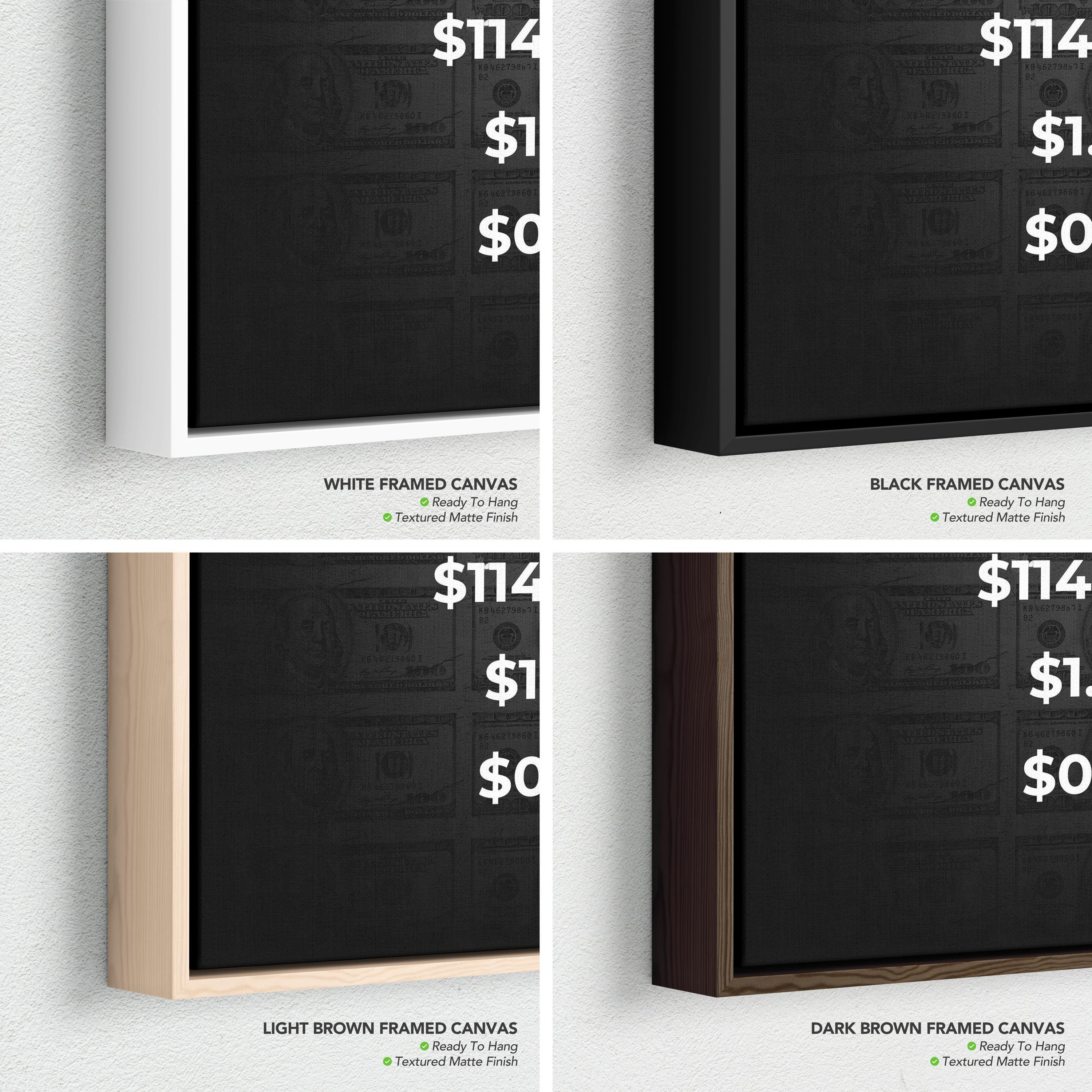 Road to a Million Money Motivational Mindset Canvas Art | Poster Print