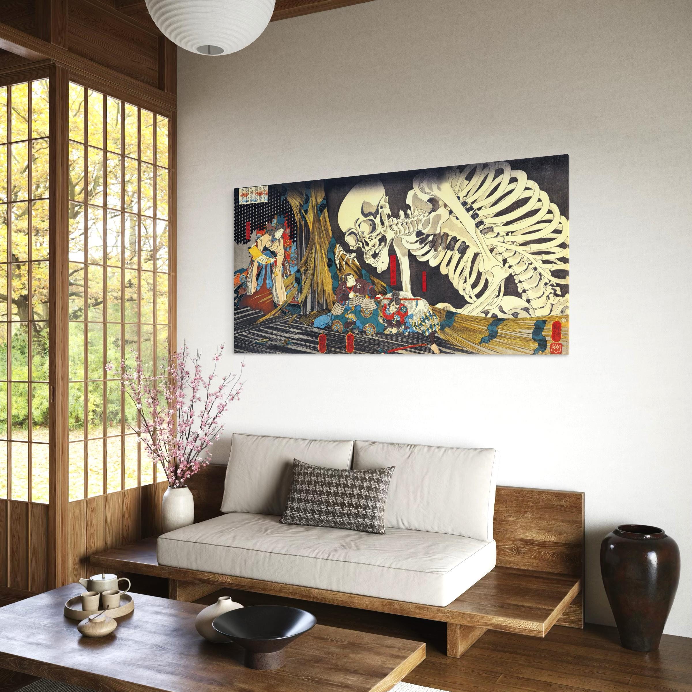 Takiyasha The Witch and the Skeleton Spectre Japanese Canvas Art | Poster Print