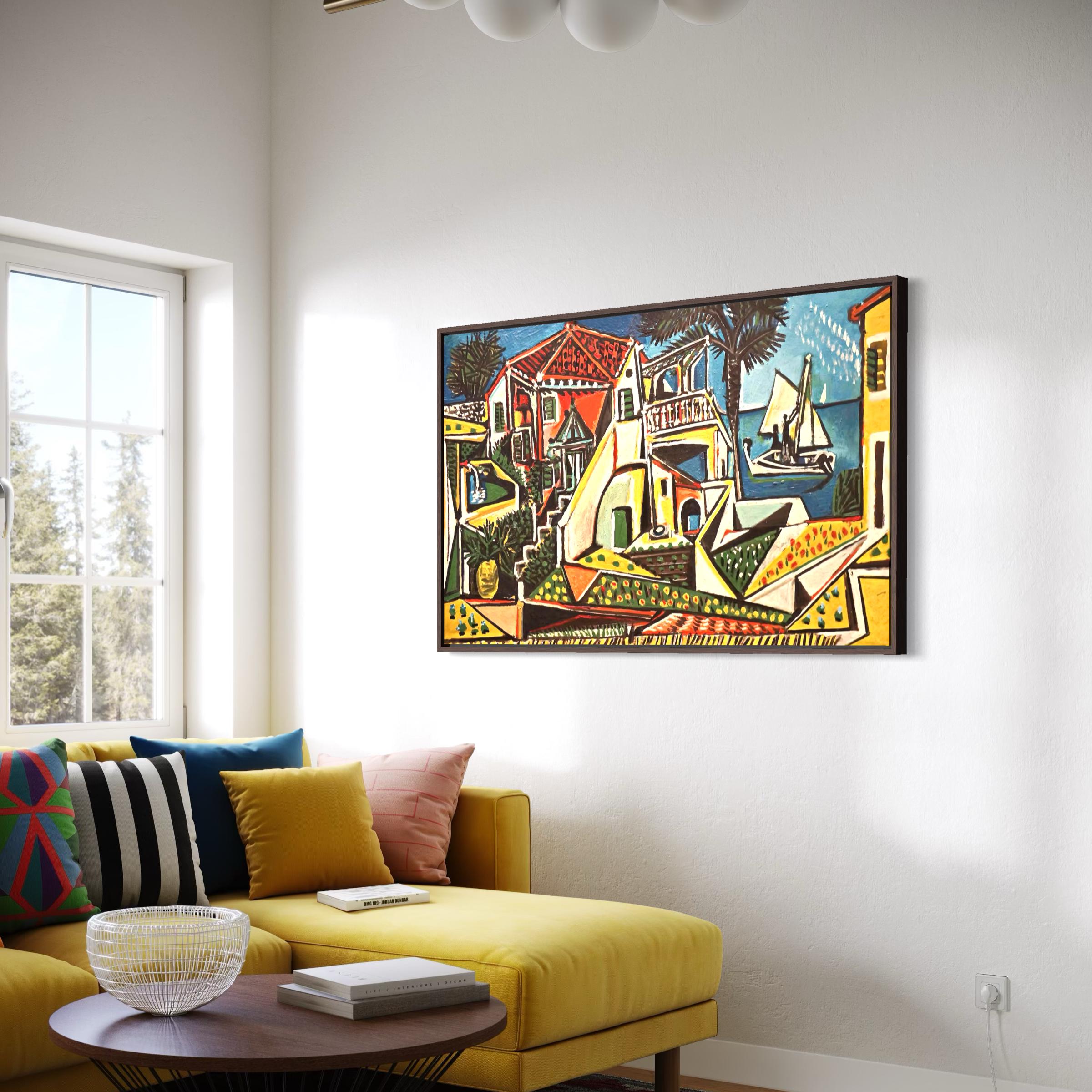 Pablo Picasso Mediterranean Canvas Wall Art | Cubism Poster Print Reproduction