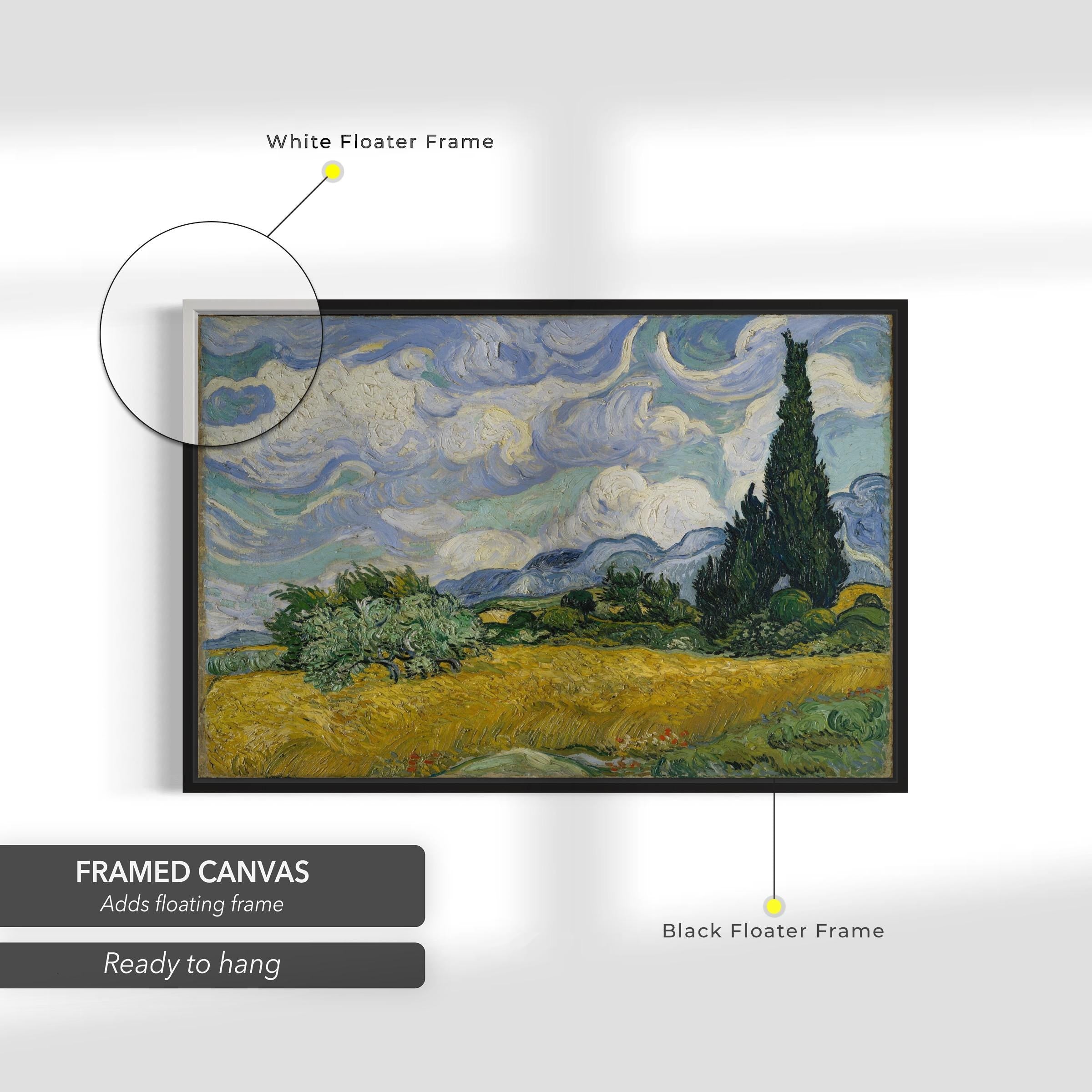Wheat Field with Cypresses by Vincent van Gogh Canvas Art | Poster Print