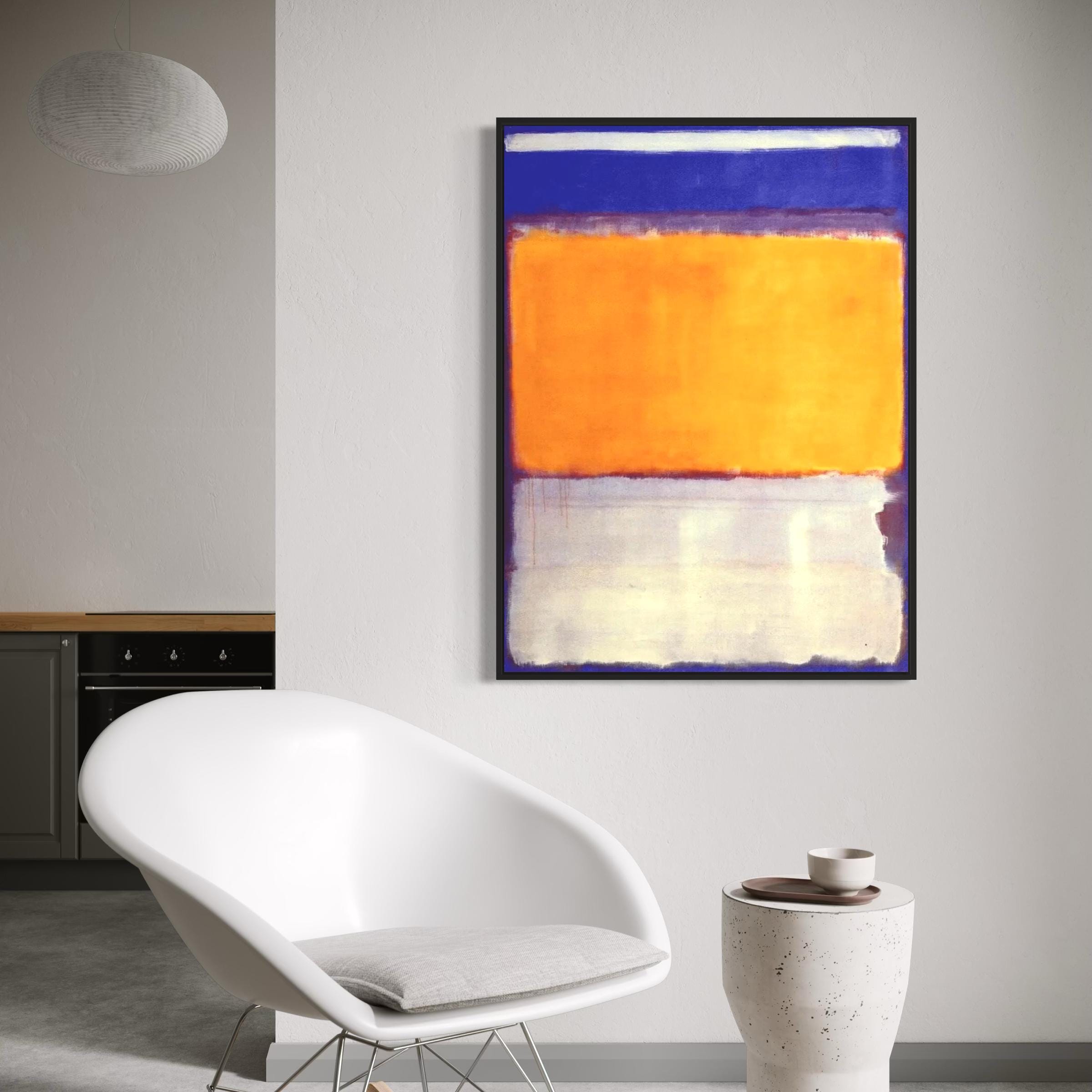 No. 10 (1950) by Mark Rothko Abstract Blue, Orange, and Gray Color Field Canvas Art | Poster Print