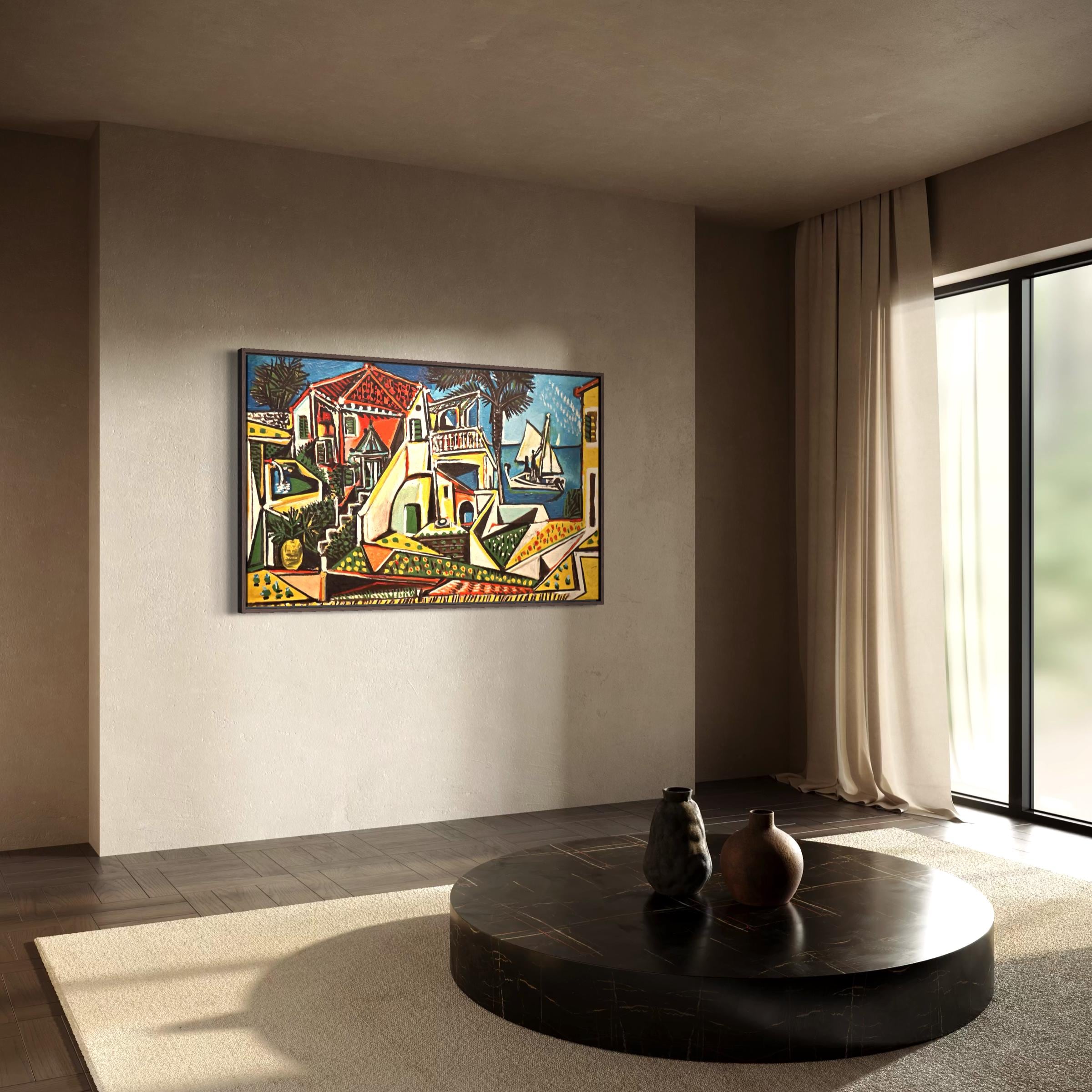Pablo Picasso Mediterranean Canvas Wall Art | Cubism Poster Print Reproduction