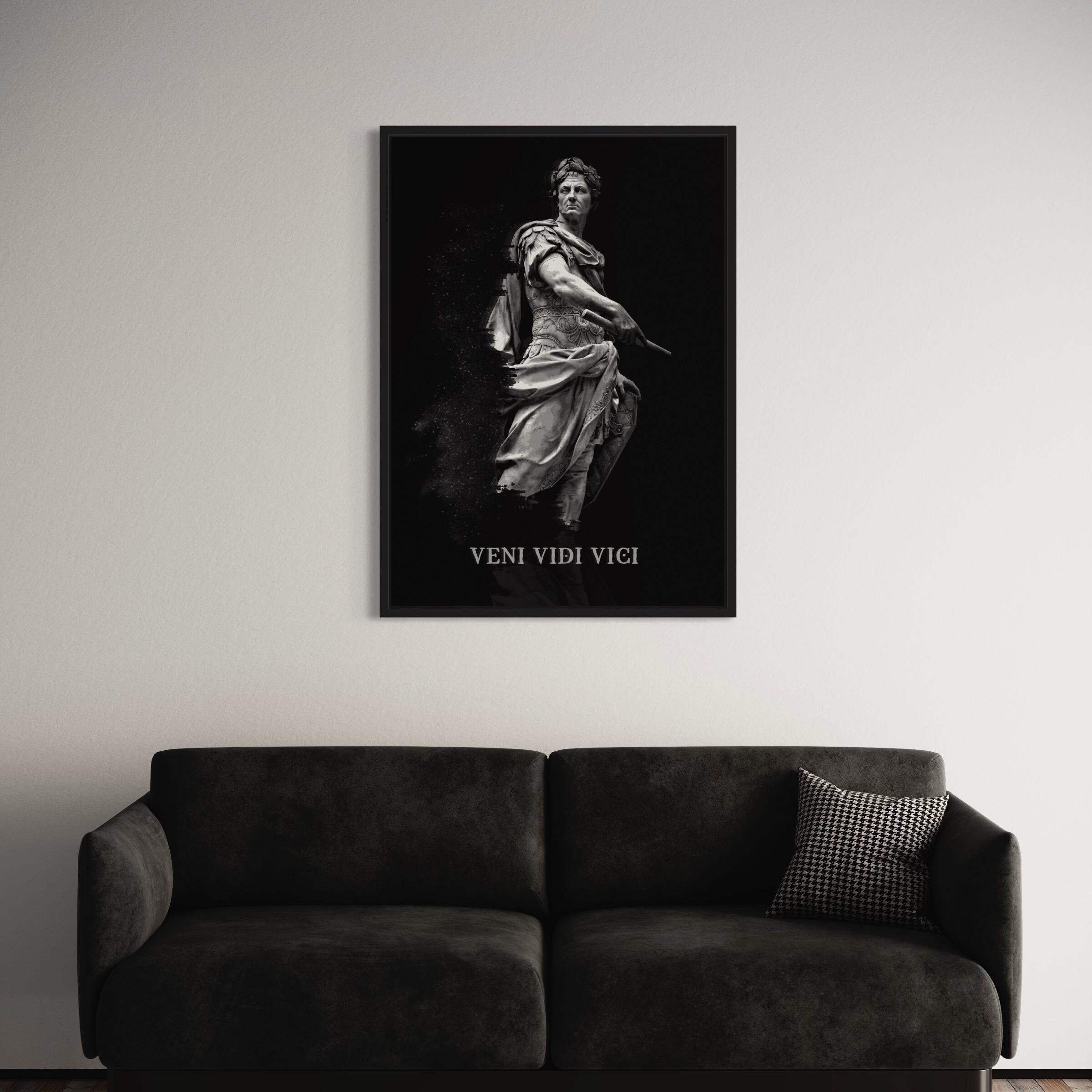 VENI VIDI VICI Julius Caesar | Historical Canvas Art | Poster Print