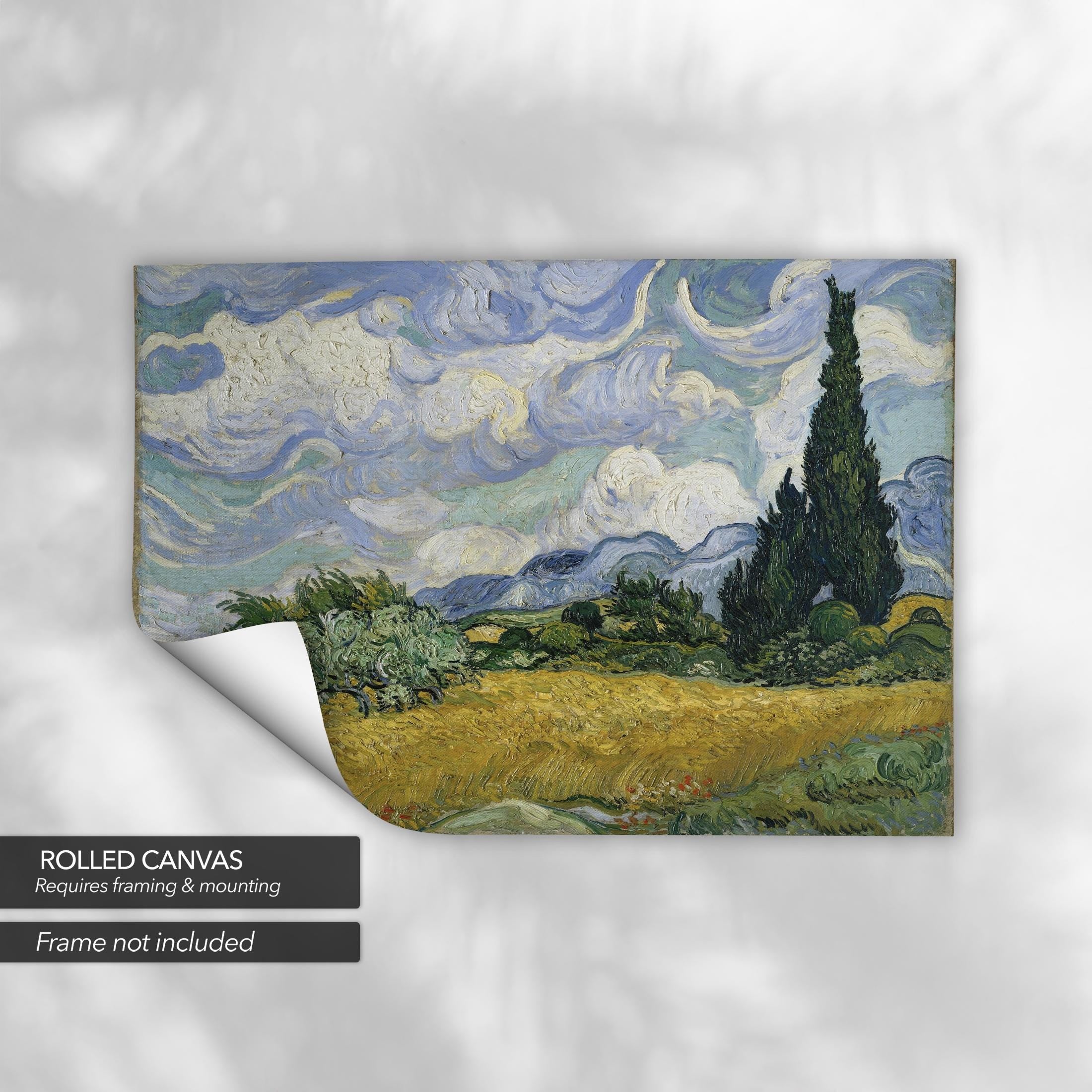 Wheat Field with Cypresses by Vincent van Gogh Canvas Art | Poster Print