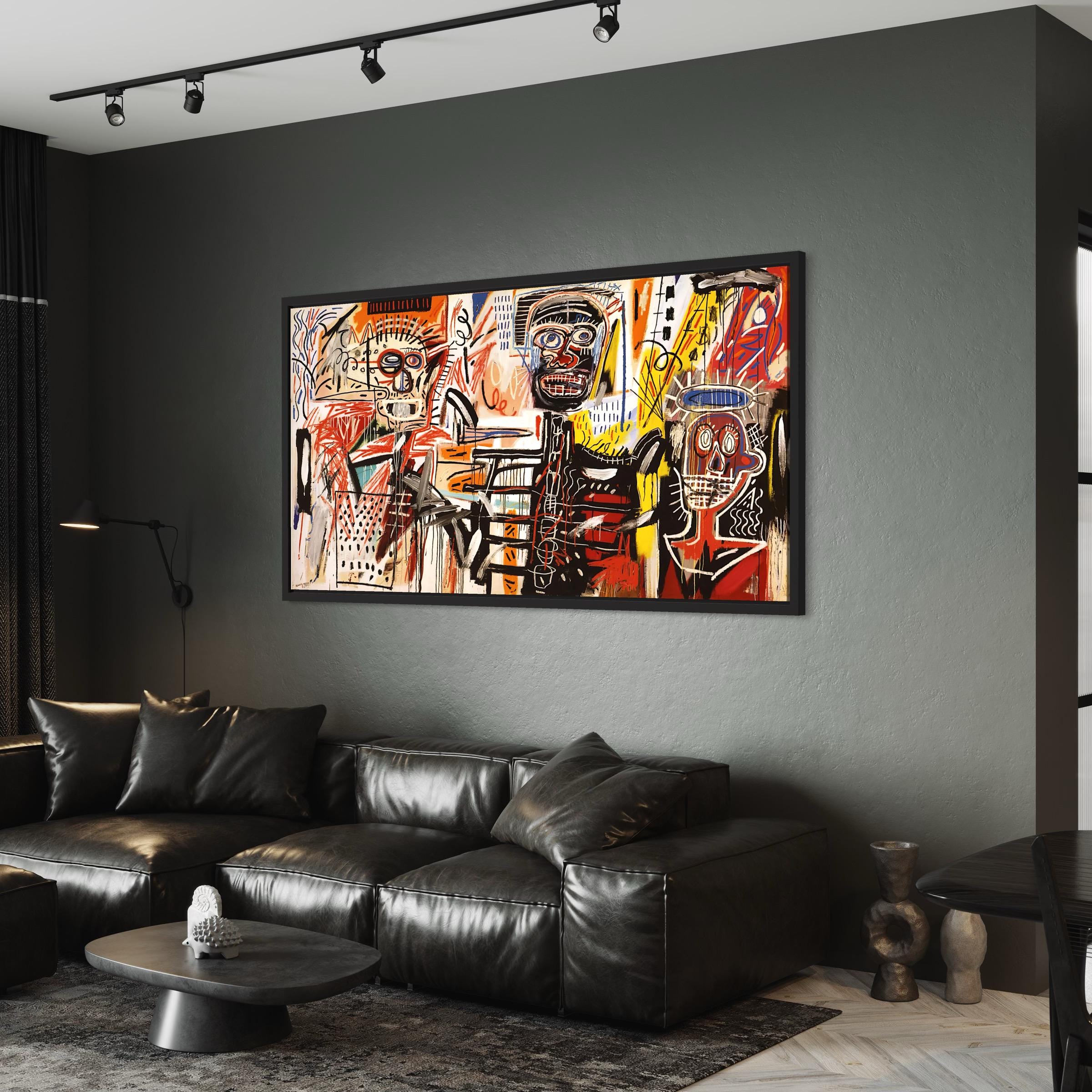 Jean-Michel Basquiat Philistines 1982 | Abstract Canvas Art | Poster Print