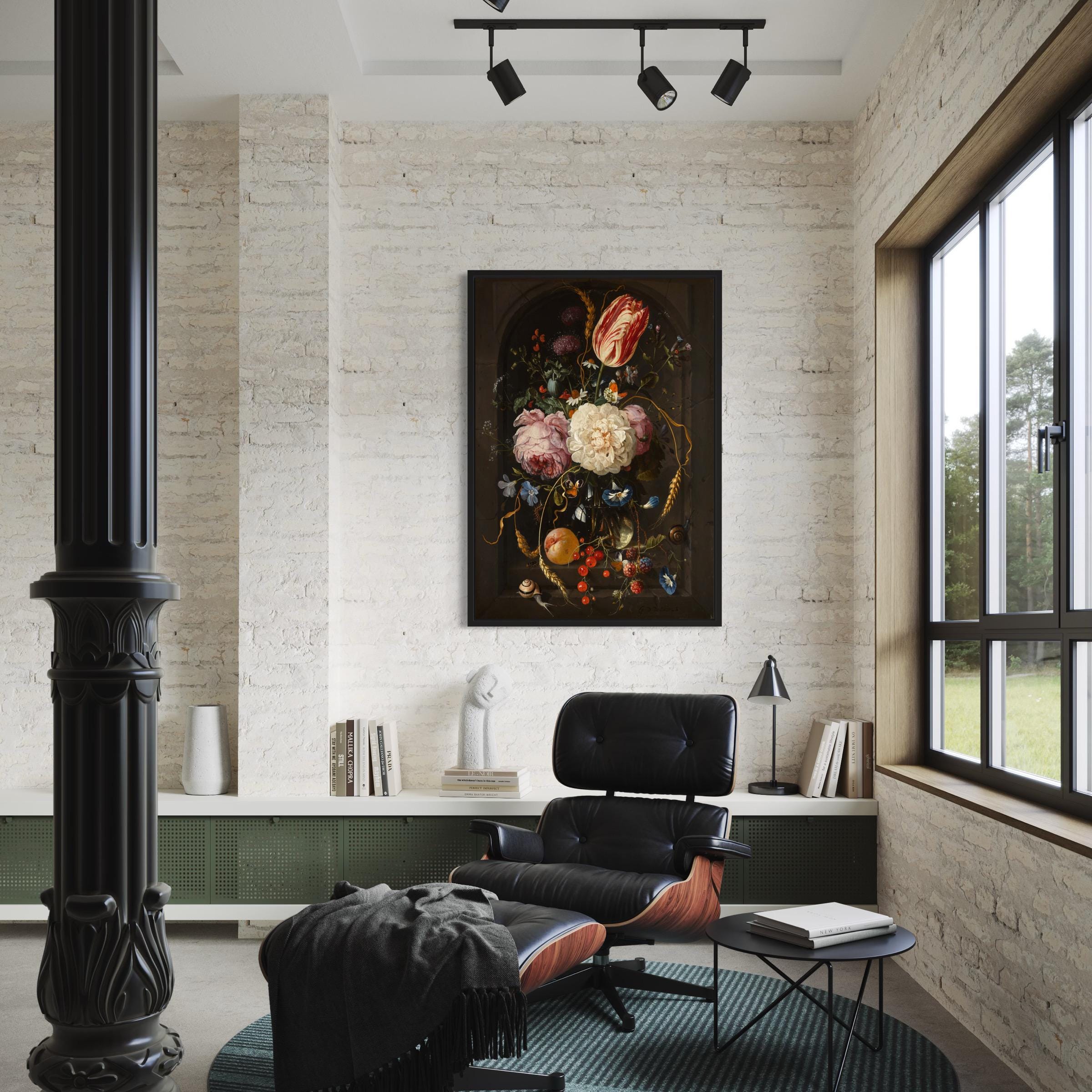 Still Life with Flowers & Fruit by Jan Davidsz. de Heem Canvas Art | Poster Print