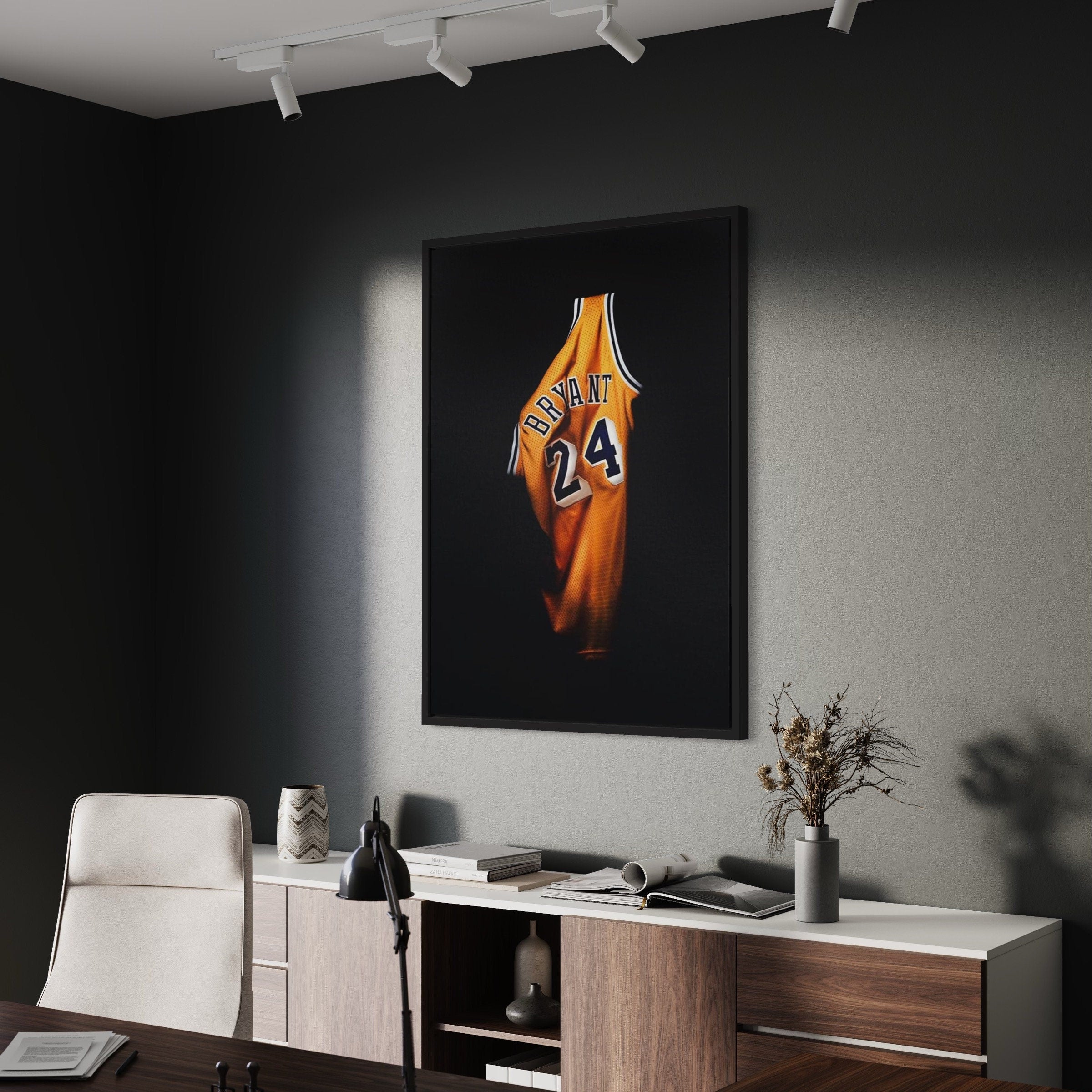 Kobe Bryant Jersey | Iconic #24 Lakers | Basketball Fans Canvas Wall Art | Poster Print