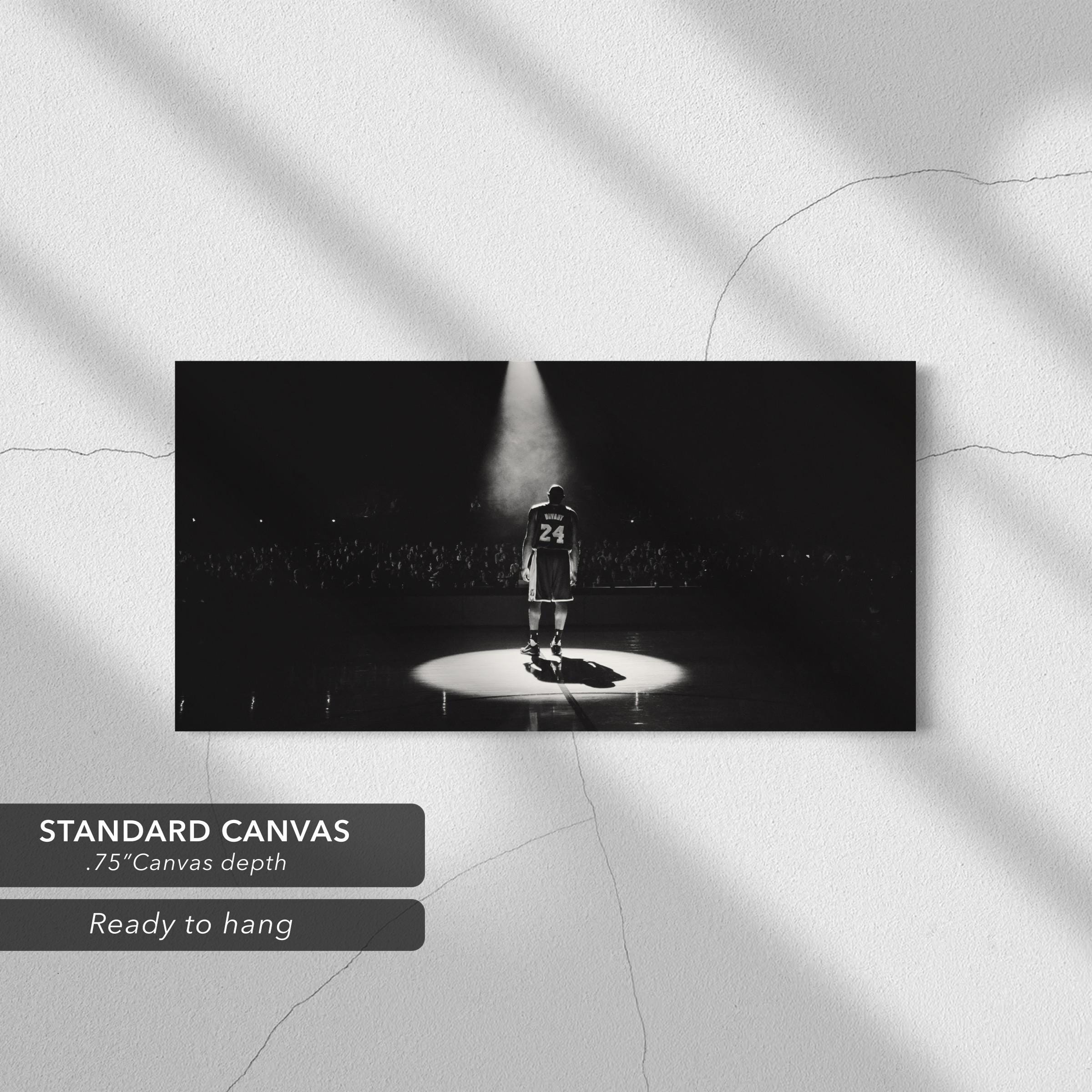 Kobe Bryant Tribute Iconic Spotlight Moment | Basketball Canvas Art | Poster Print