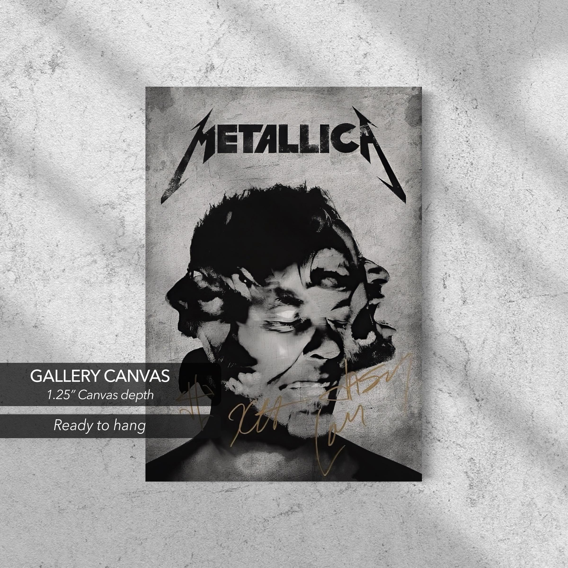 Metallica Band | Signed Limited Edition Iconic Rock Music Canvas Art | Poster Print