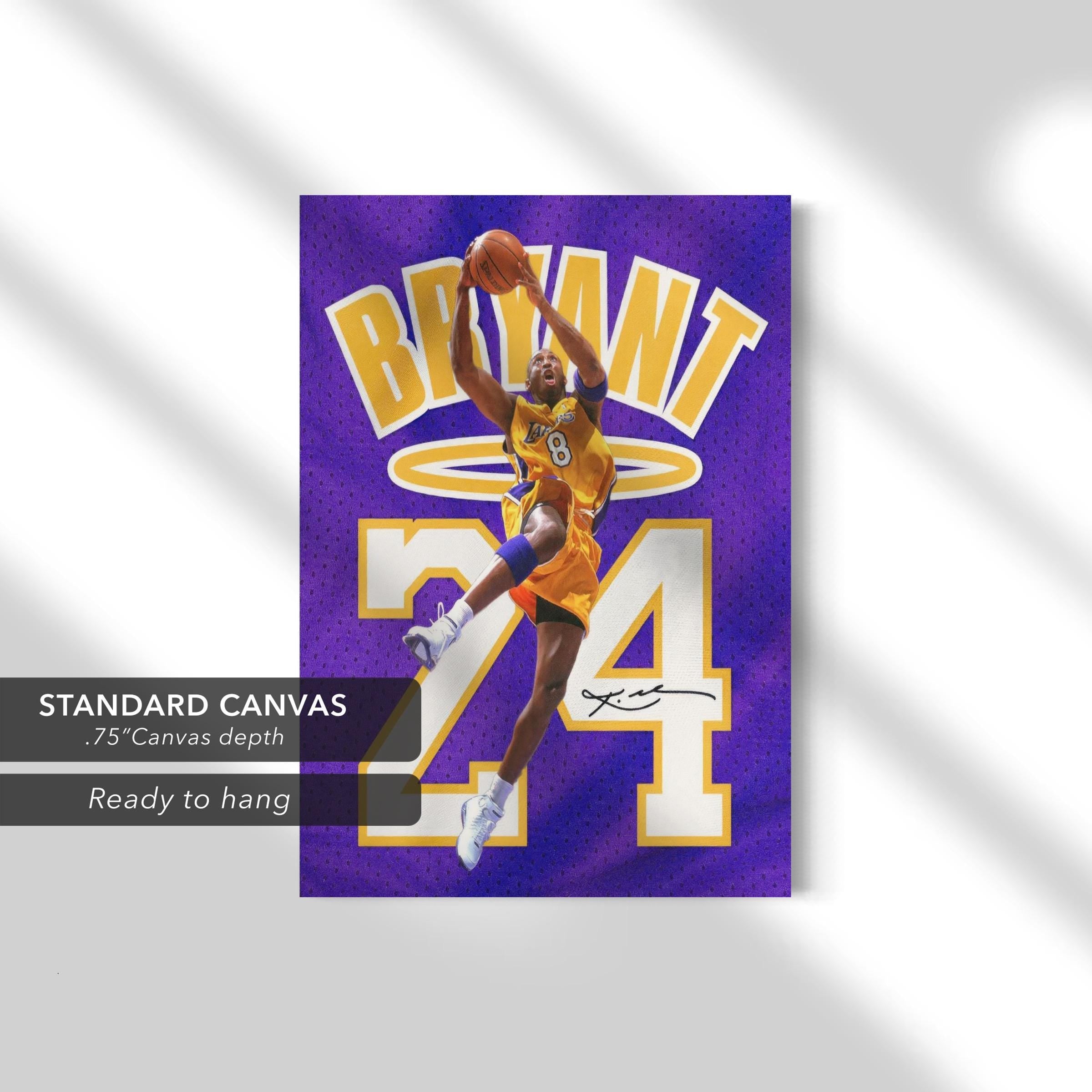 Kobe Bryant Signed | Legendary Mamba 24 Basketball Lakers Canvas Art | Poster Print