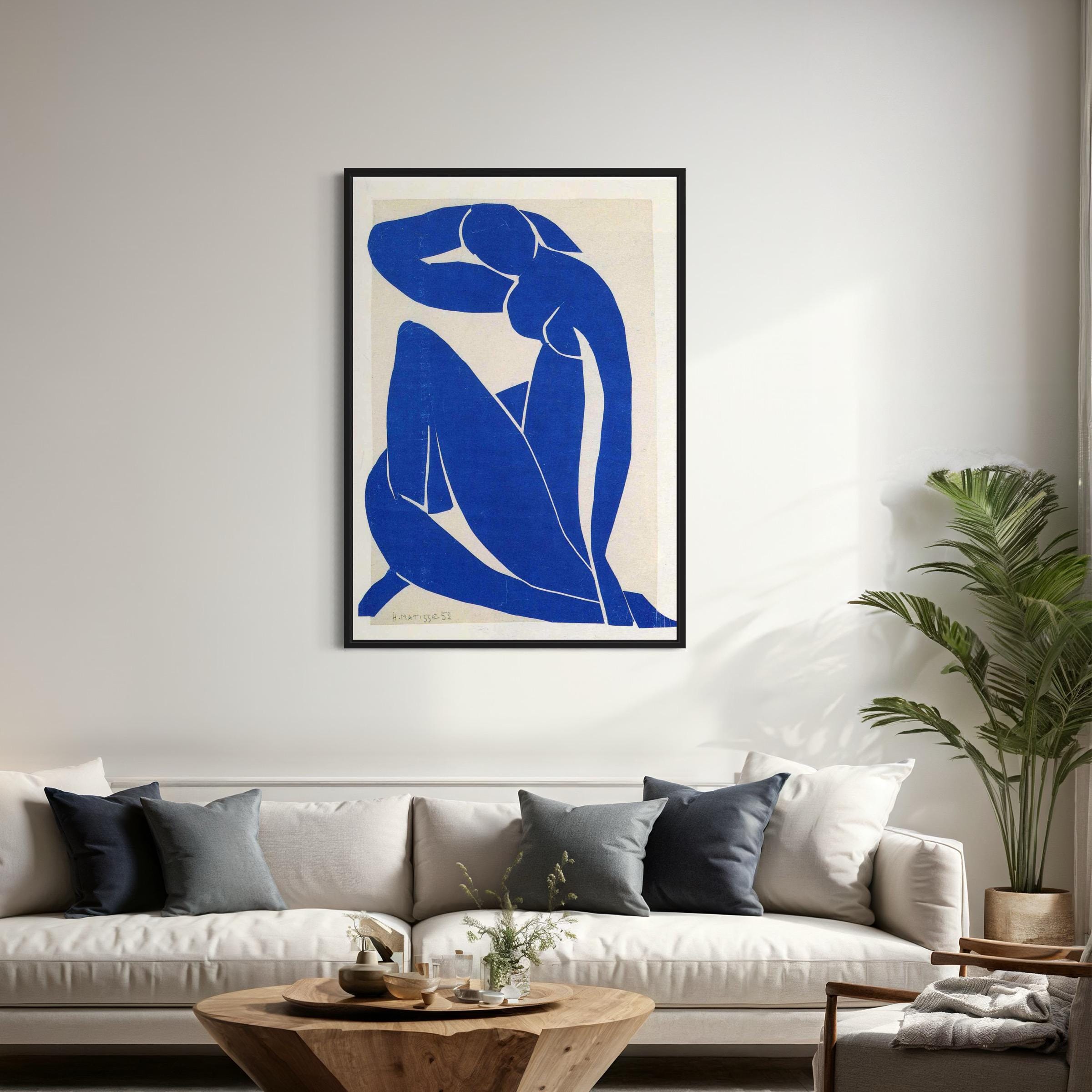 Henri Matisse Blue Nude II Cutout Style | Minimal Modern Canvas Art | Poster Print