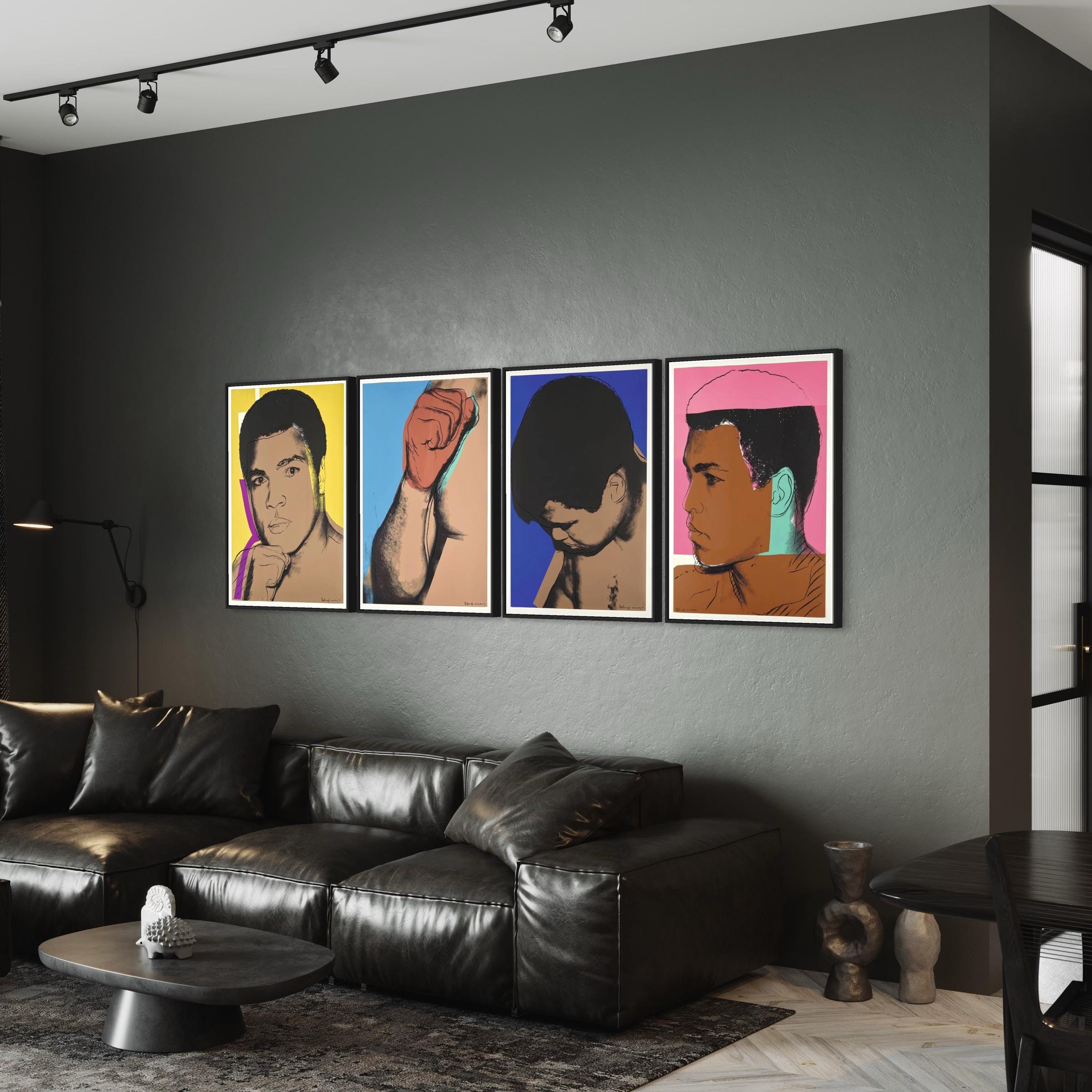 Andy Warhol Muhammad Ali, 1978 Set of 4 Pop Art Portraits Poster Prints | Canvas Wall Art