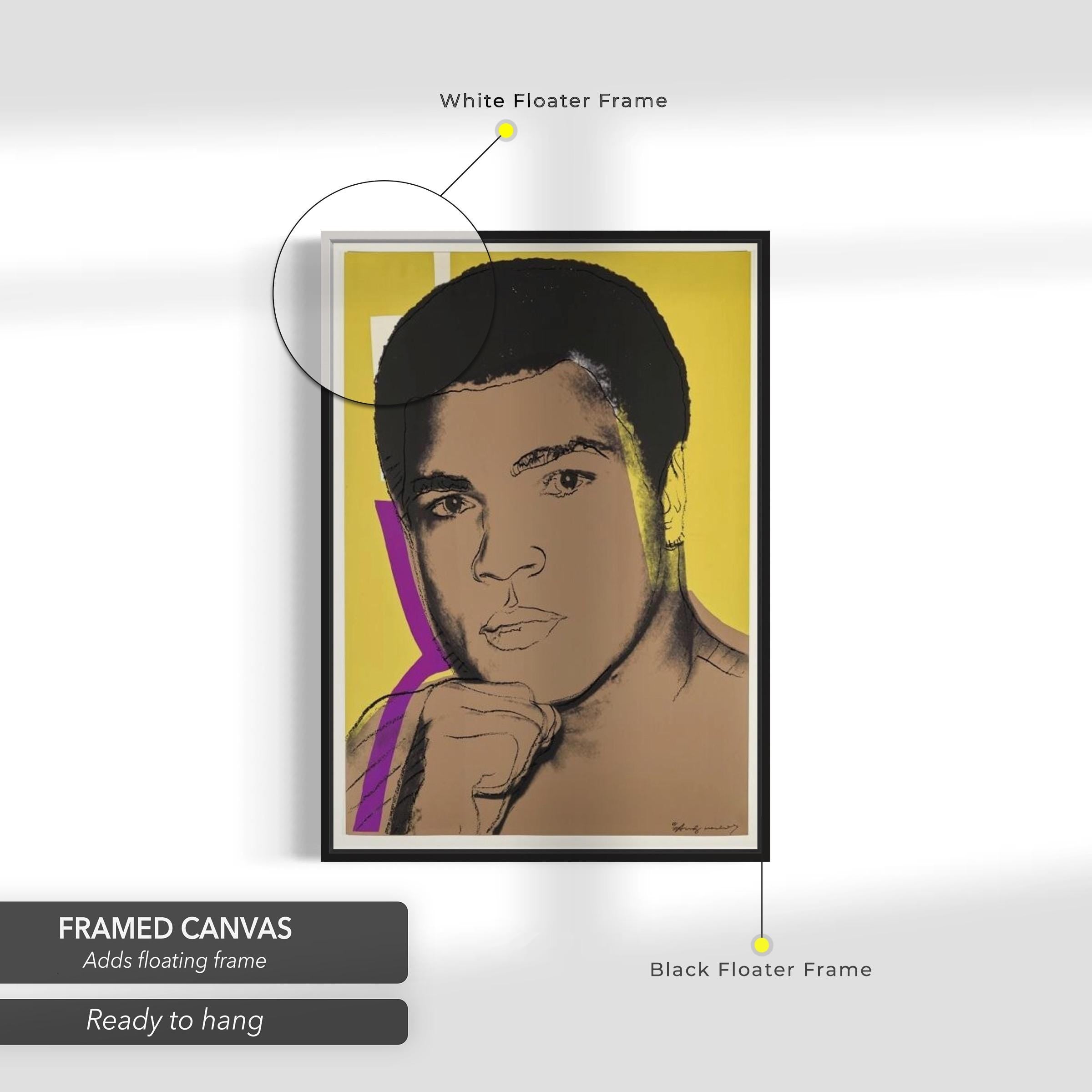 Andy Warhol Muhammad Ali, 1978 Set of 4 Pop Art Portraits Poster Prints | Canvas Wall Art