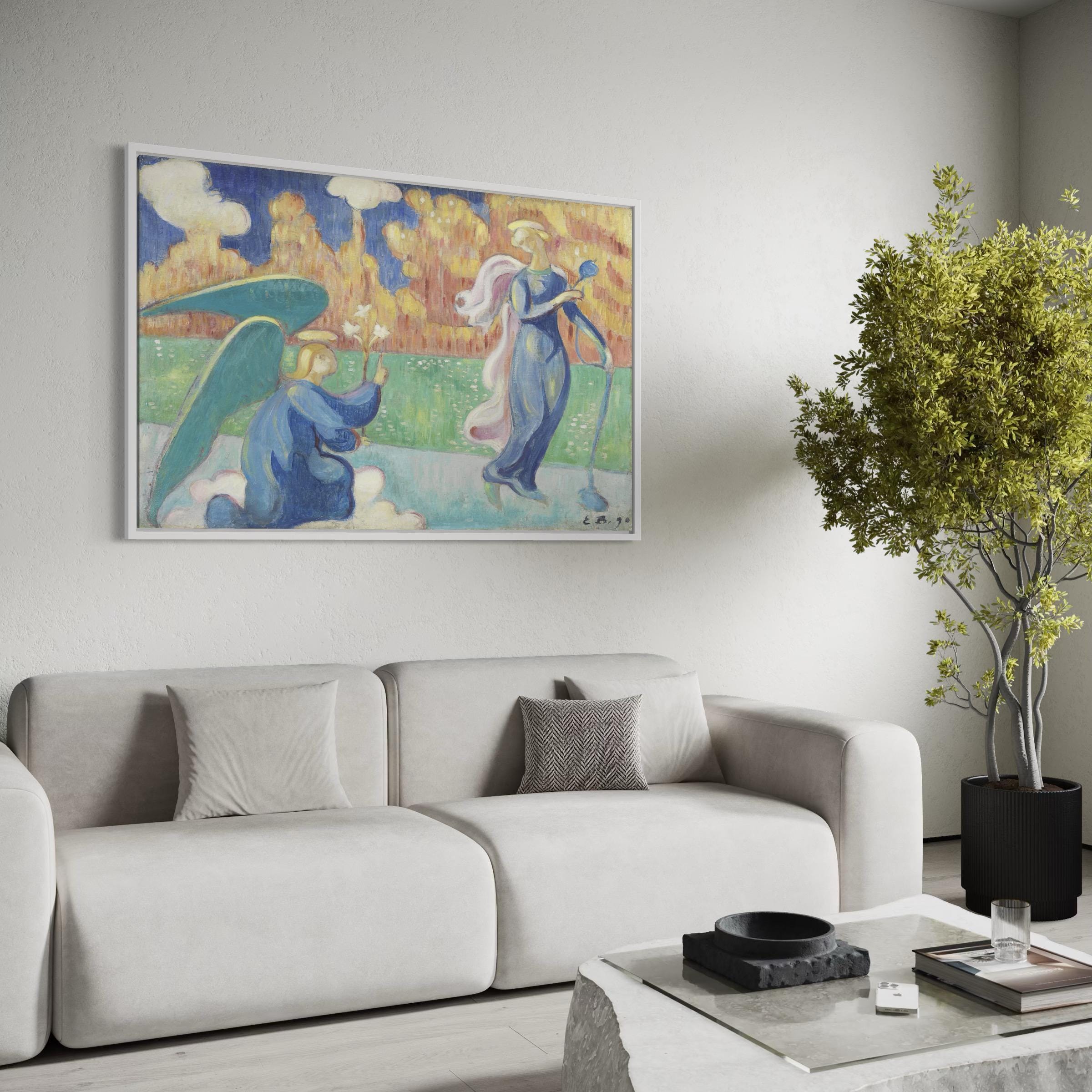 Emile Bernard L'annonciation 1890 Mid Century Canvas Art | Poster Print