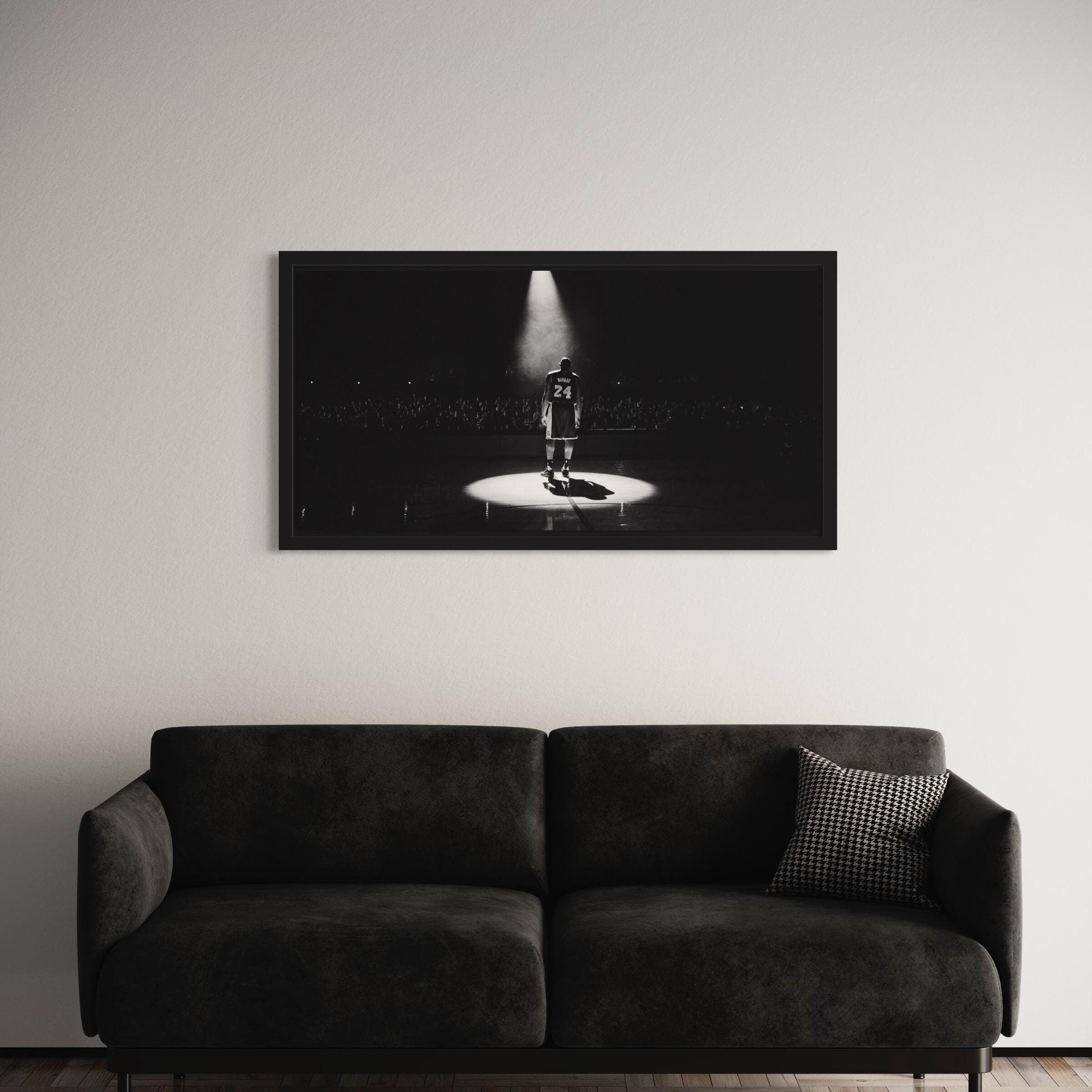 Kobe Bryant Tribute Iconic Spotlight Moment | Basketball Canvas Art | Poster Print