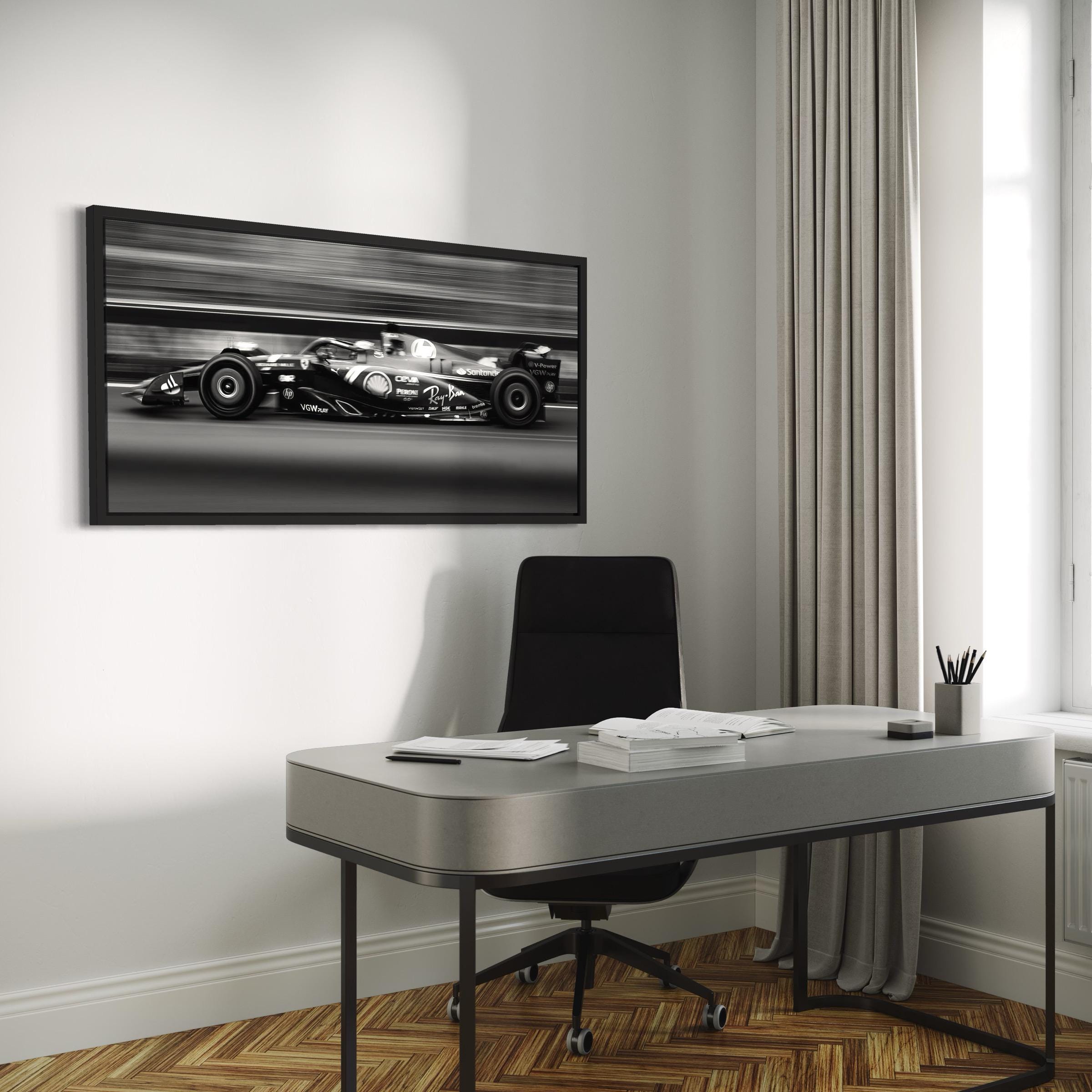 Formula 1 Racing Car Black & White Canvas Art | Poster Print
