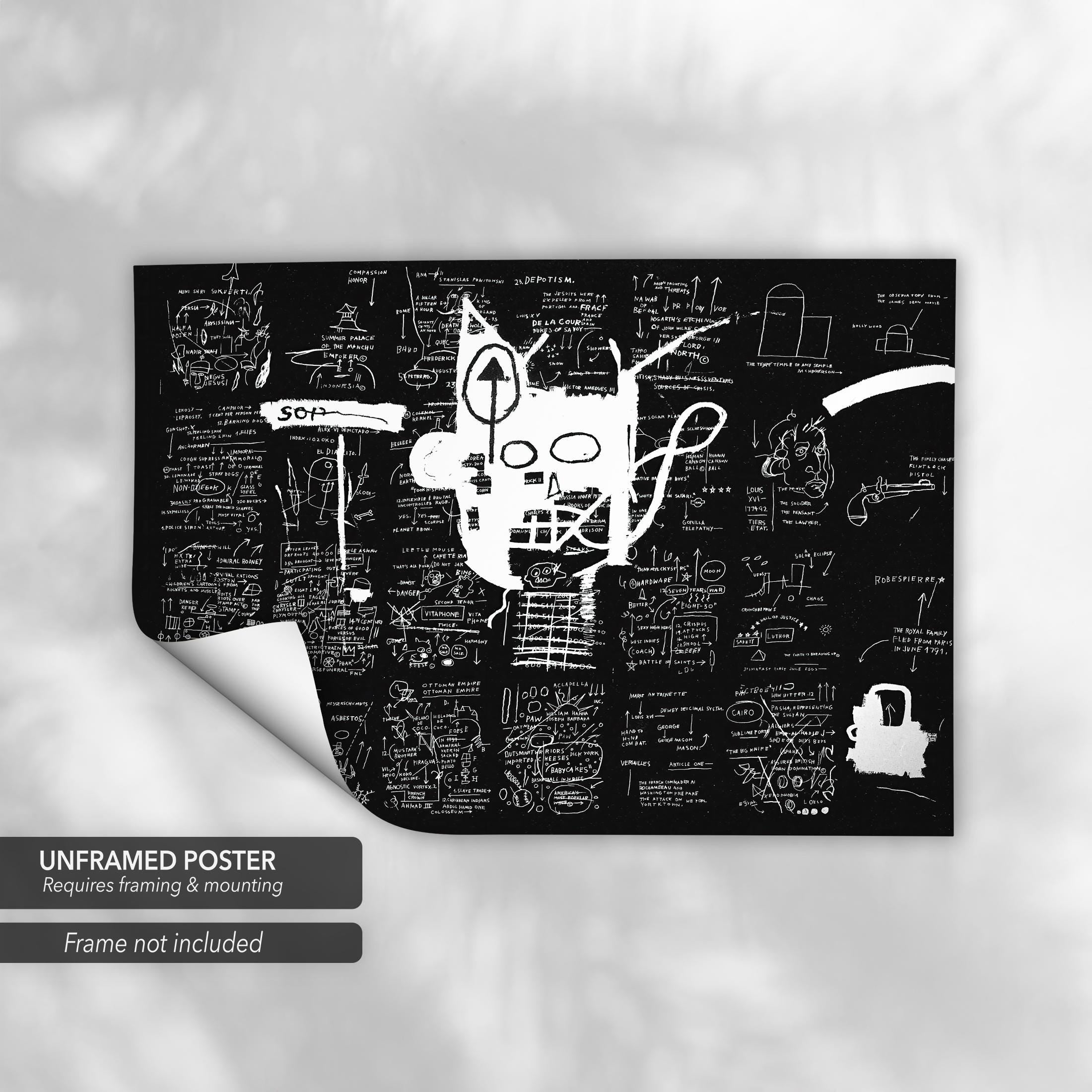 Untitled by Jean-Michel Basquiat | Iconic Signed Canvas Art | Poster Print