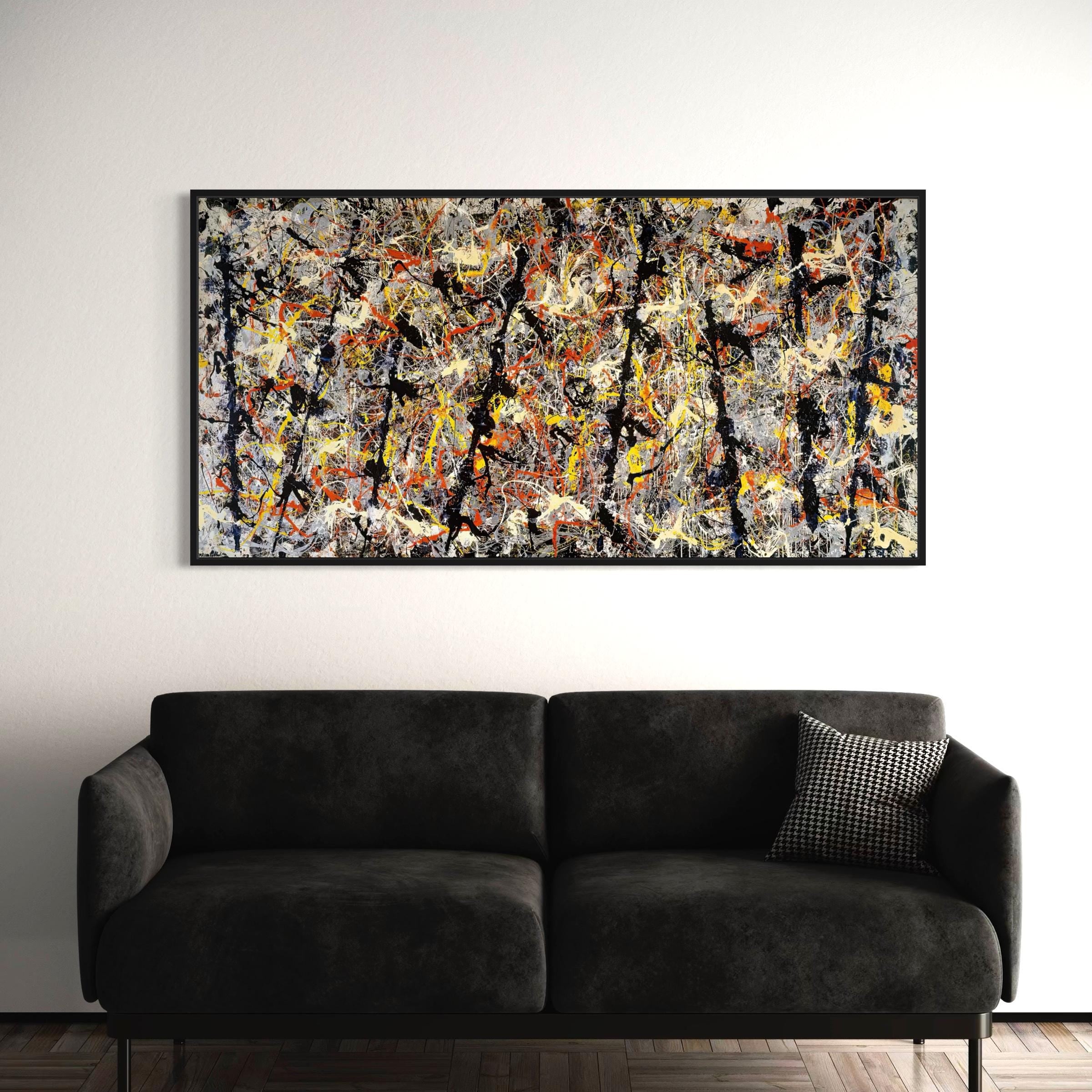 Blue Poles by Jackson Pollock Canvas Art | Poster Print | Number 11 Modern Art Decor