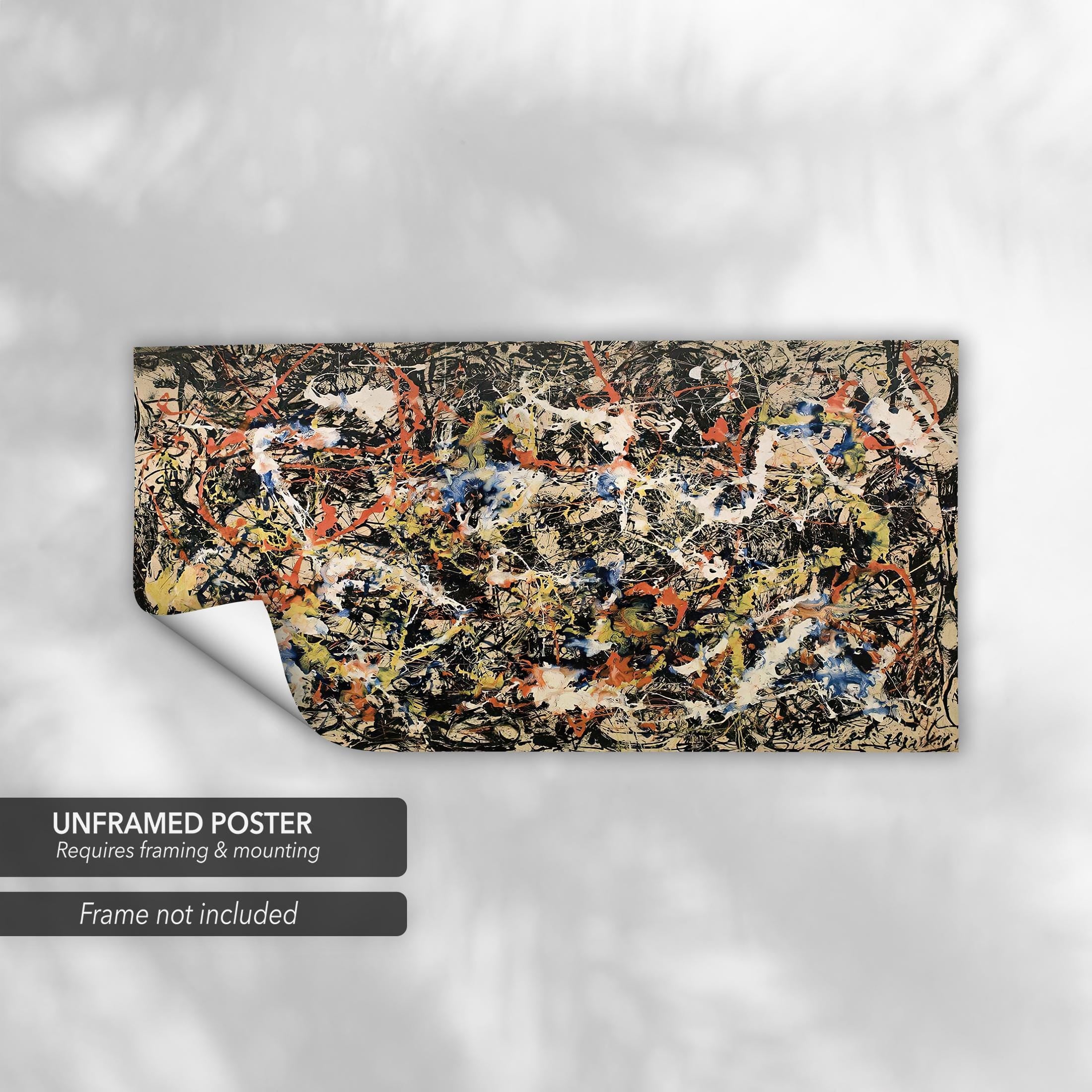Jackson Pollock Convergence 1952 | Abstract Expressionist Canvas Art | Poster Print