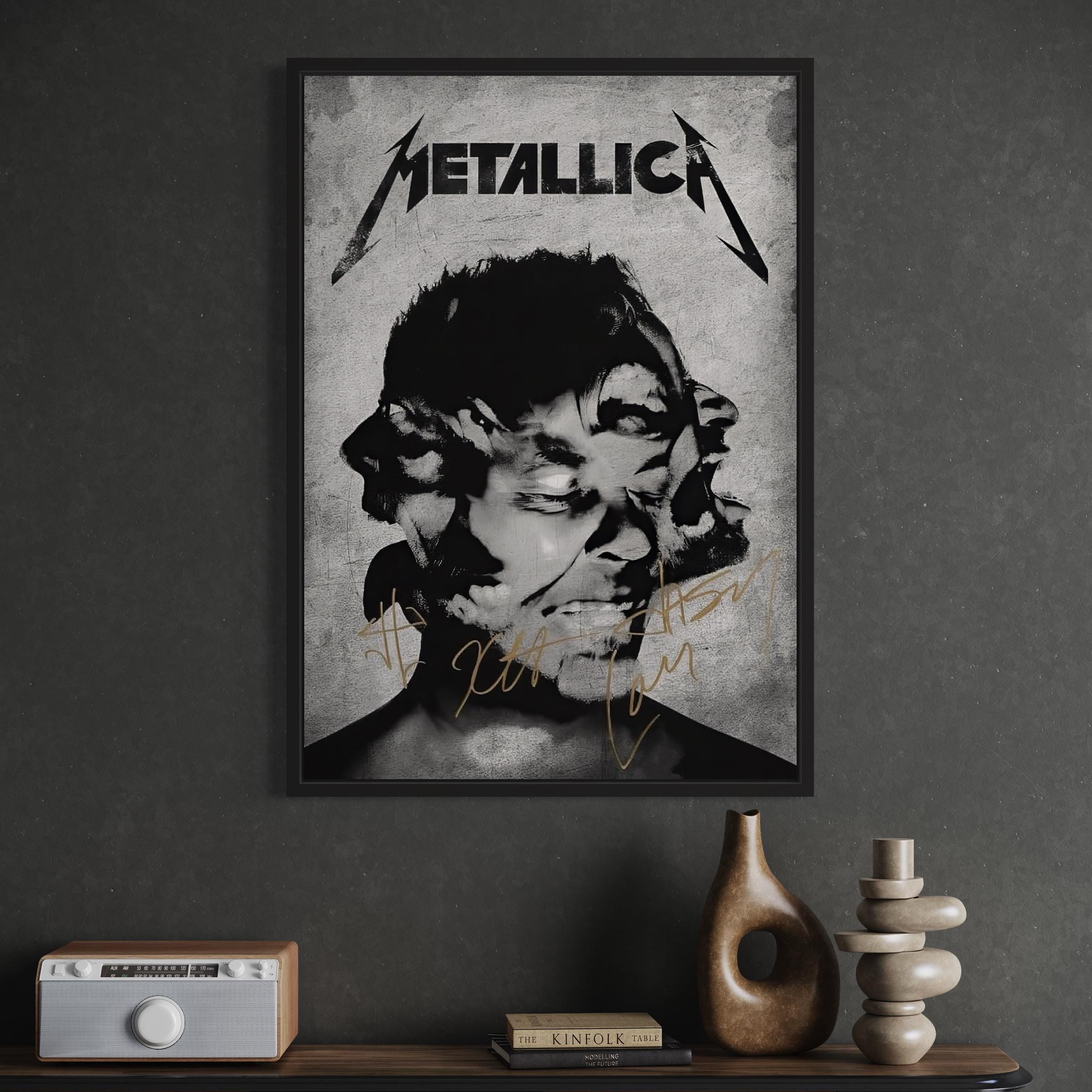 Metallica Band | Signed Limited Edition Iconic Rock Music Canvas Art | Poster Print