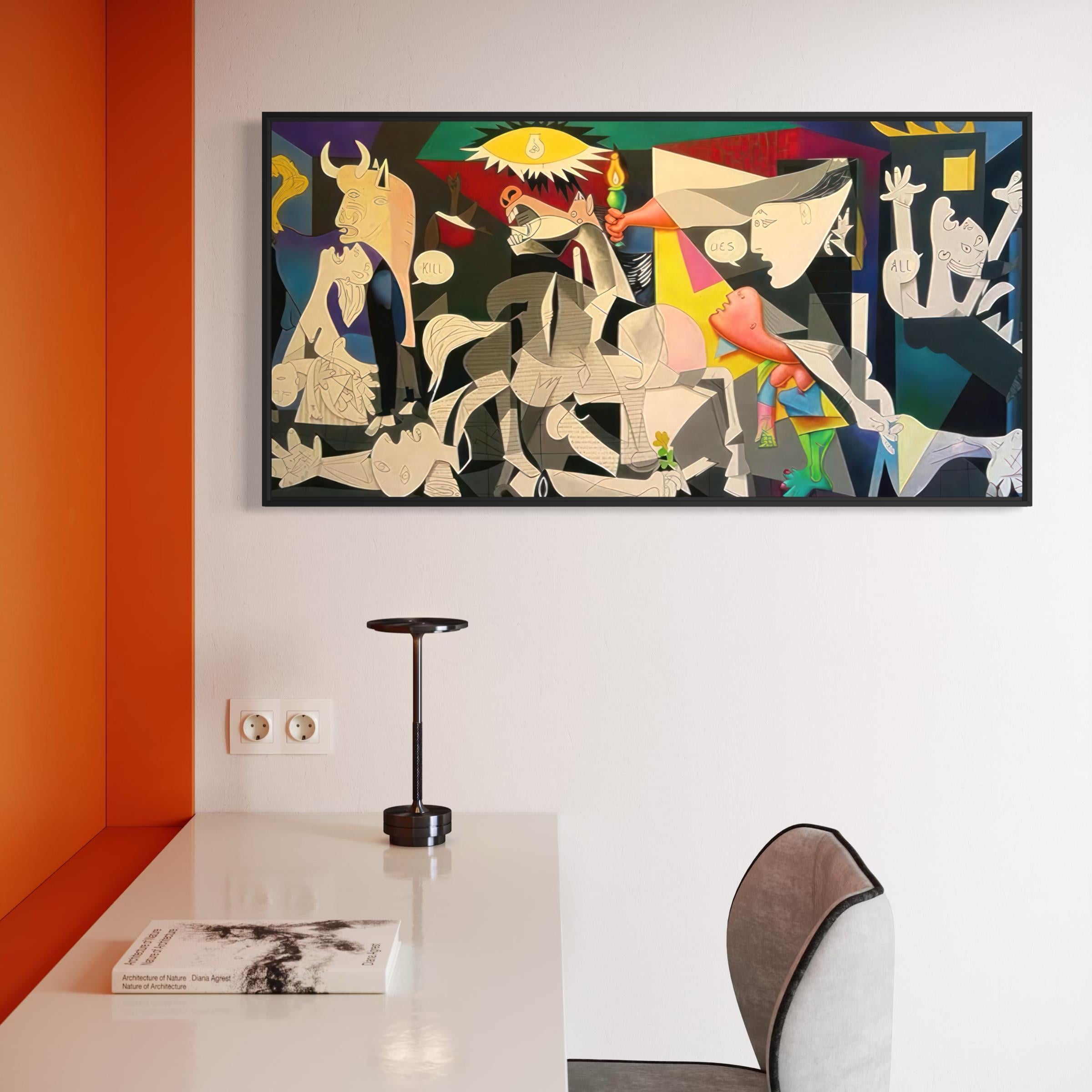 Guernica Picasso Colorful Wall Art Canvas | Cubism Artwork Poster Print