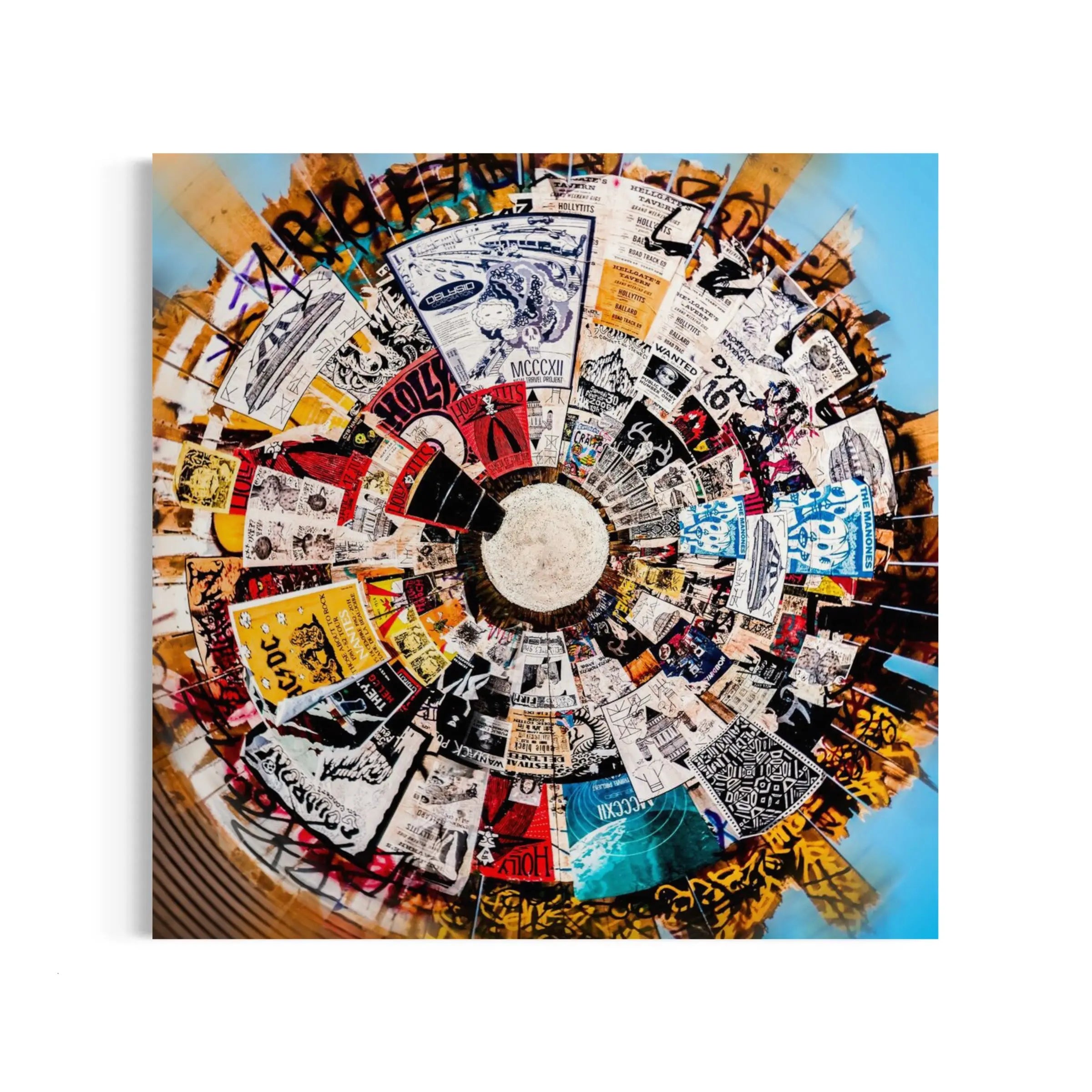 a picture of a wheel of stickers on a white background