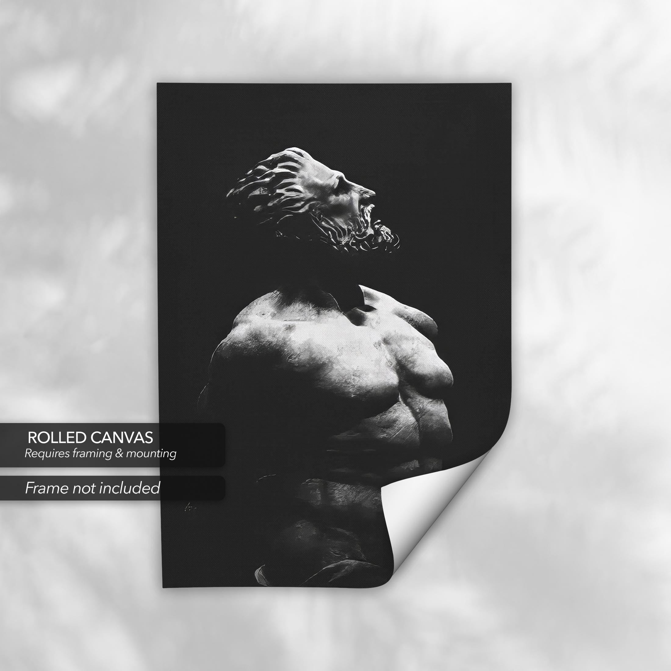 Prometheus Classical Sculpture | Ancient Greek Mythology Canvas Art | Poster Print