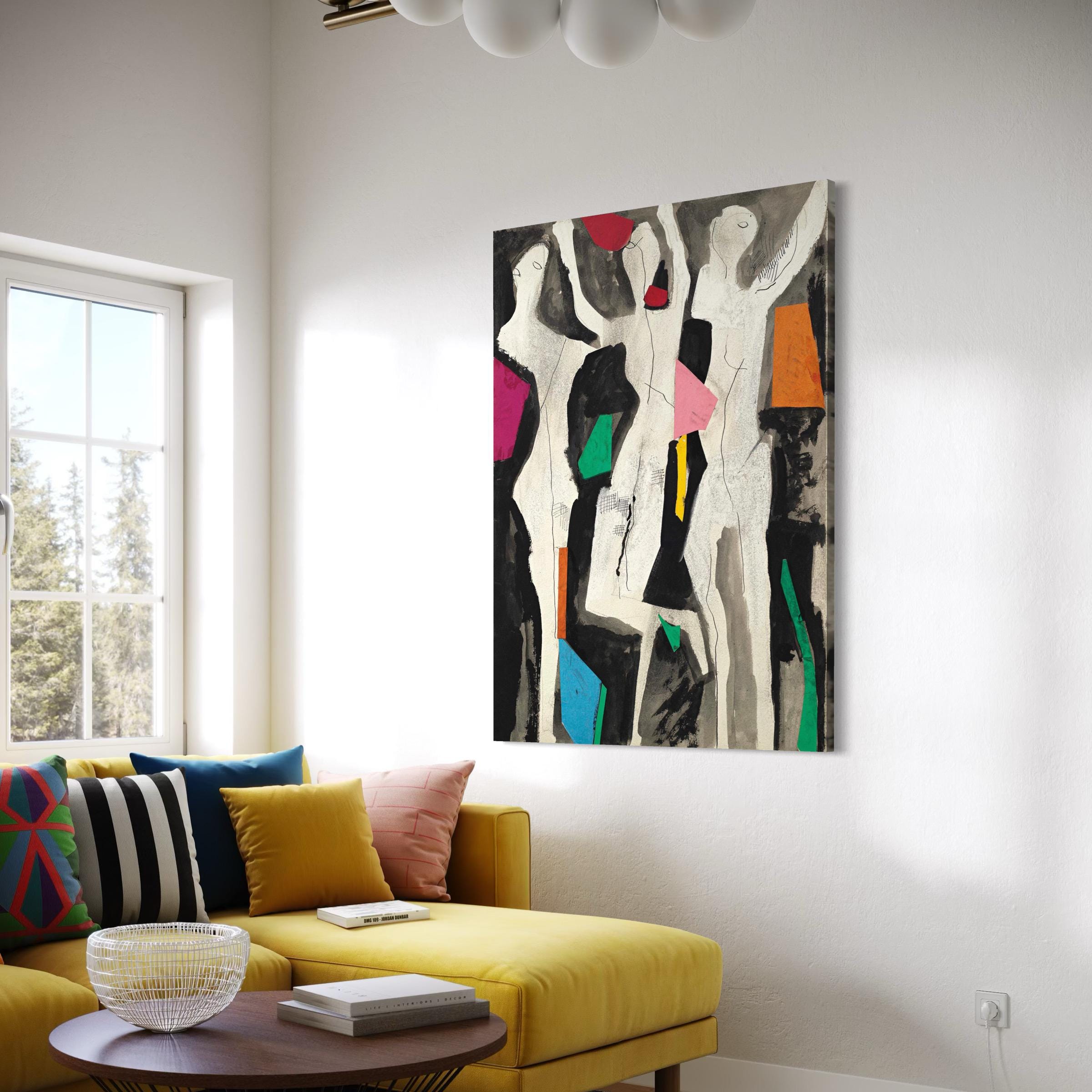 Marino Marini Personnages Abstract Modern Canvas Art | Poster Print