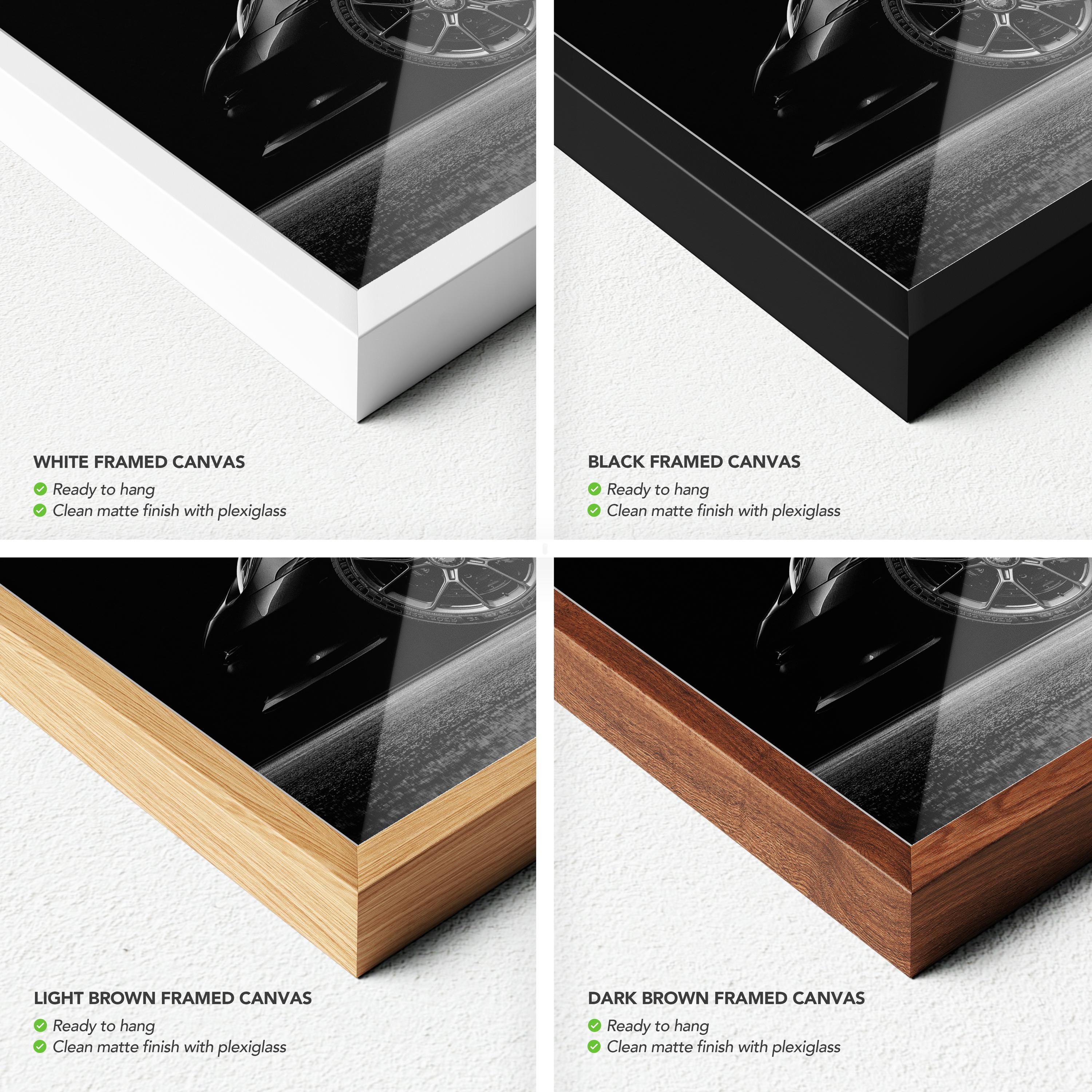 Porsche 911 GT3 RS Black Sportscar | Modern Luxury Canvas Art | Poster Print