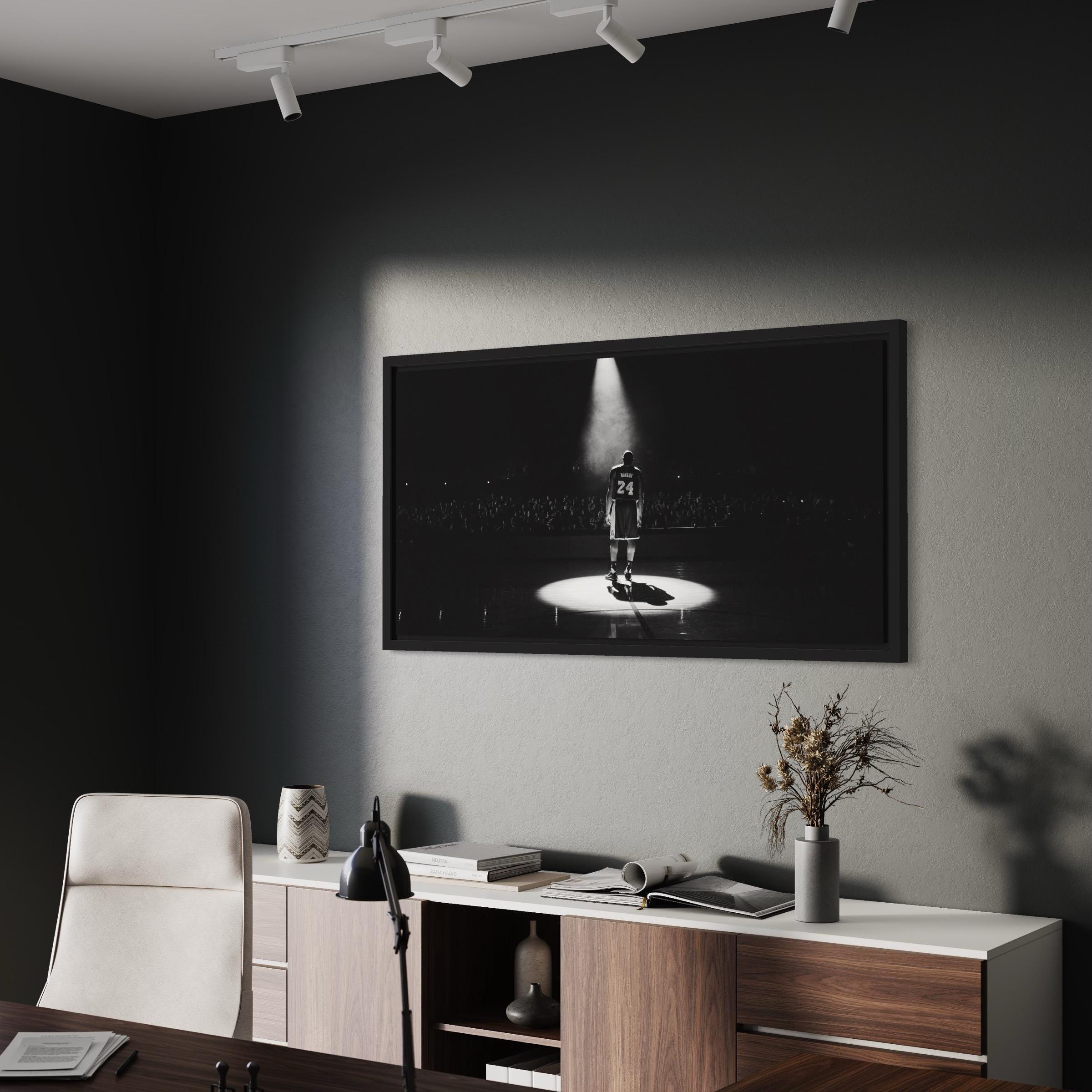 Kobe Bryant Tribute Iconic Spotlight Moment | Basketball Canvas Art | Poster Print