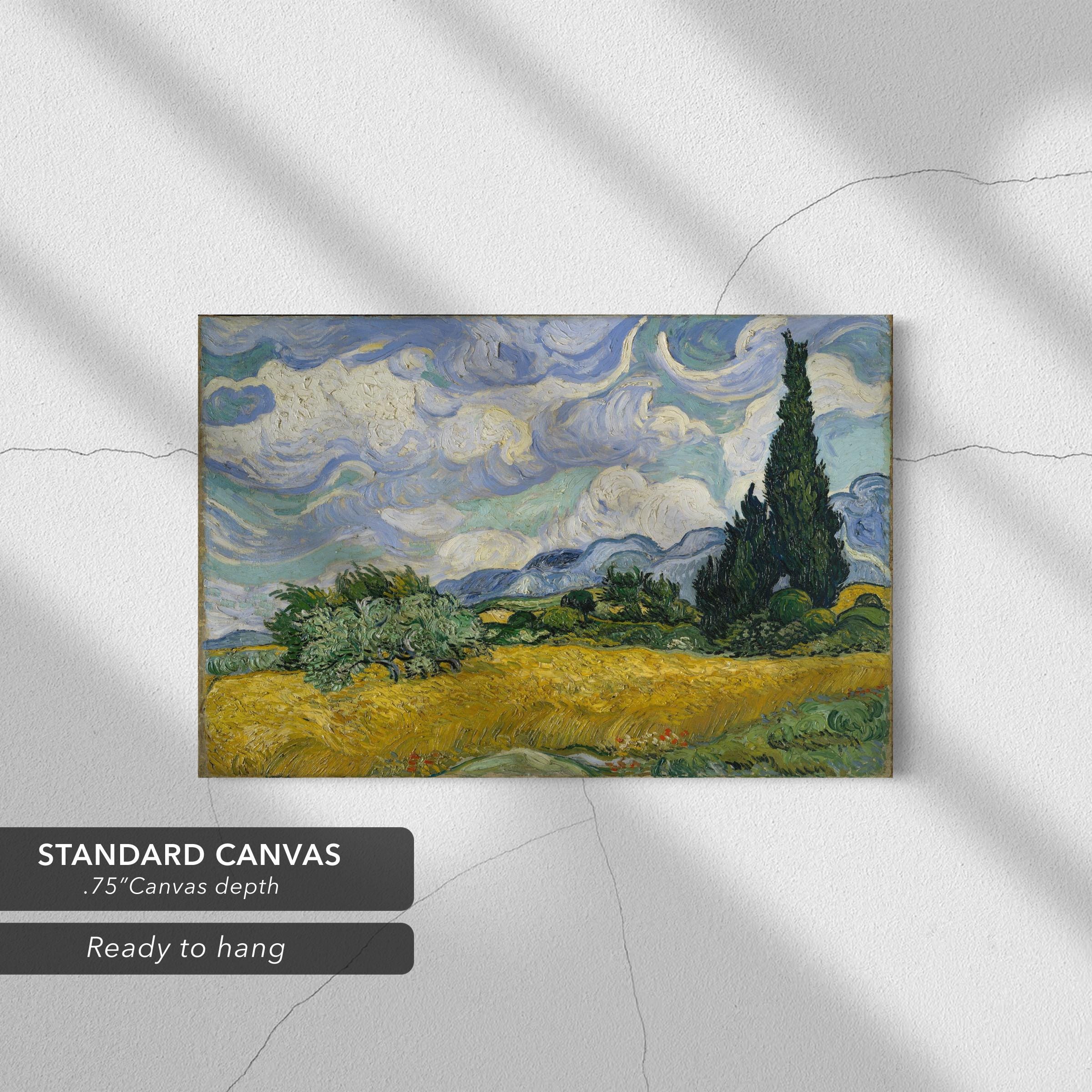 Wheat Field with Cypresses by Vincent van Gogh Canvas Art | Poster Print