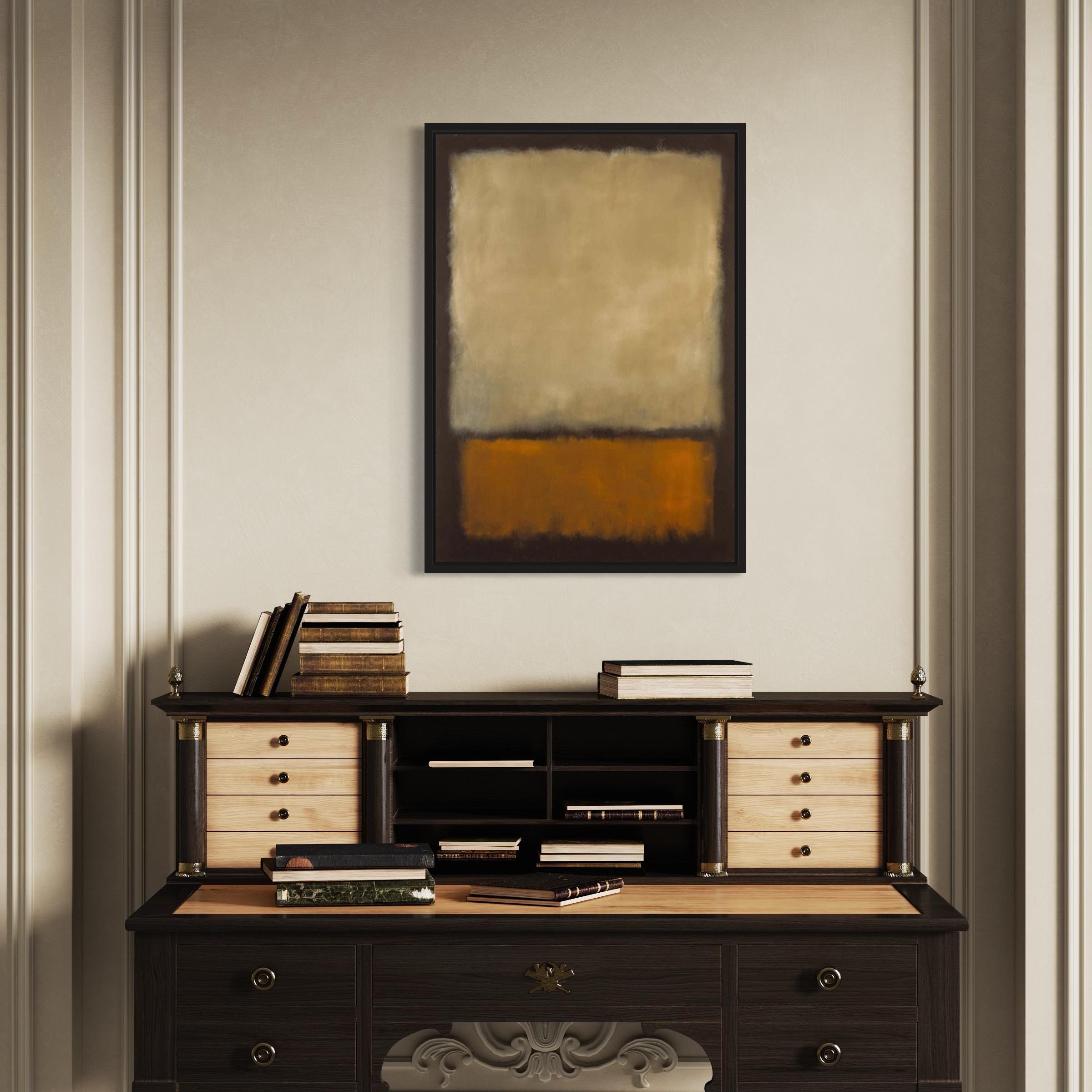 No. 7 (1963) Mark Rothko | Dark Brown, Gray, Orange Abstract Canvas Art | Poster Print